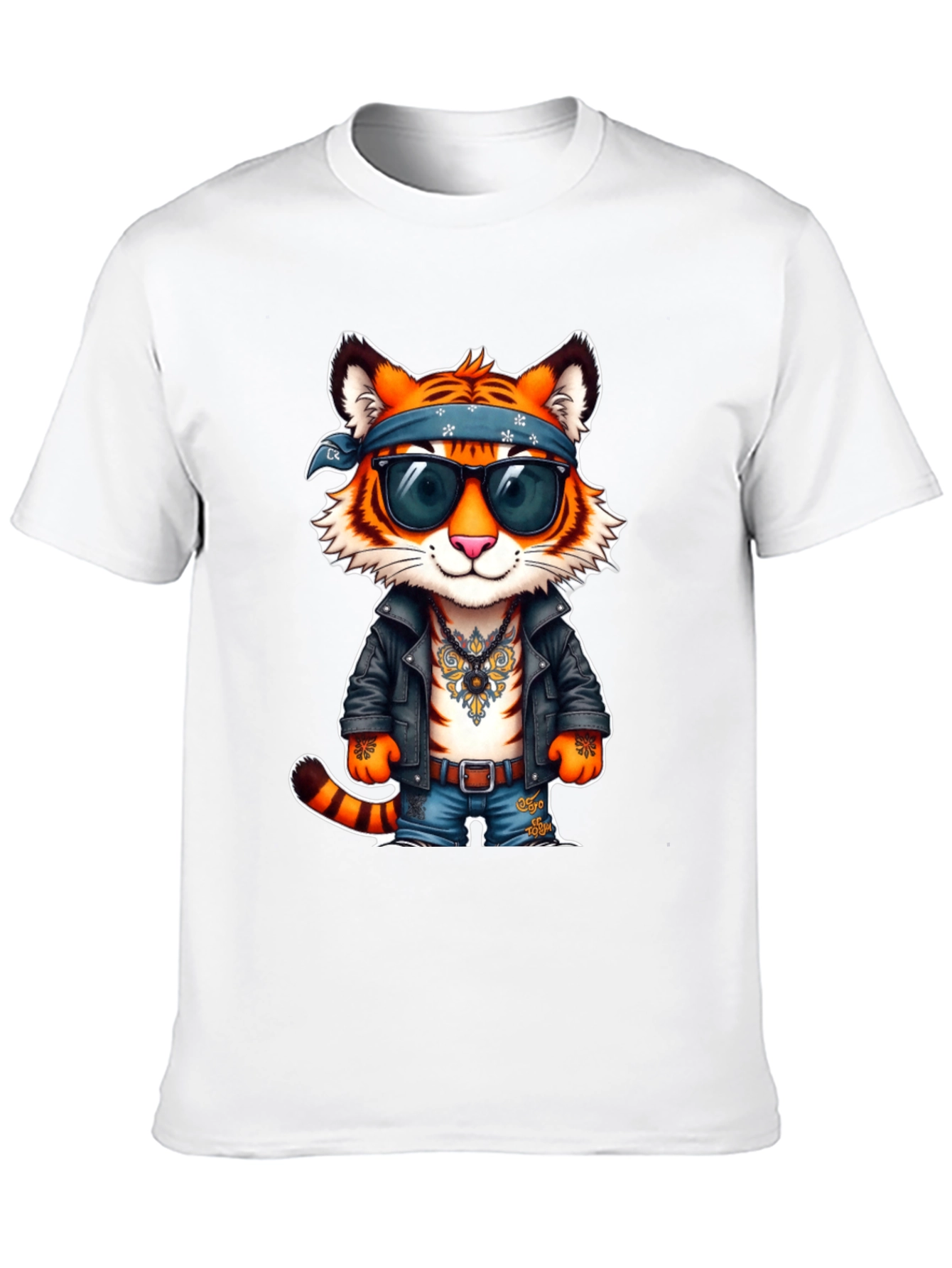 Black Cool Tiger Graphic Tee - Rocker Style view 10