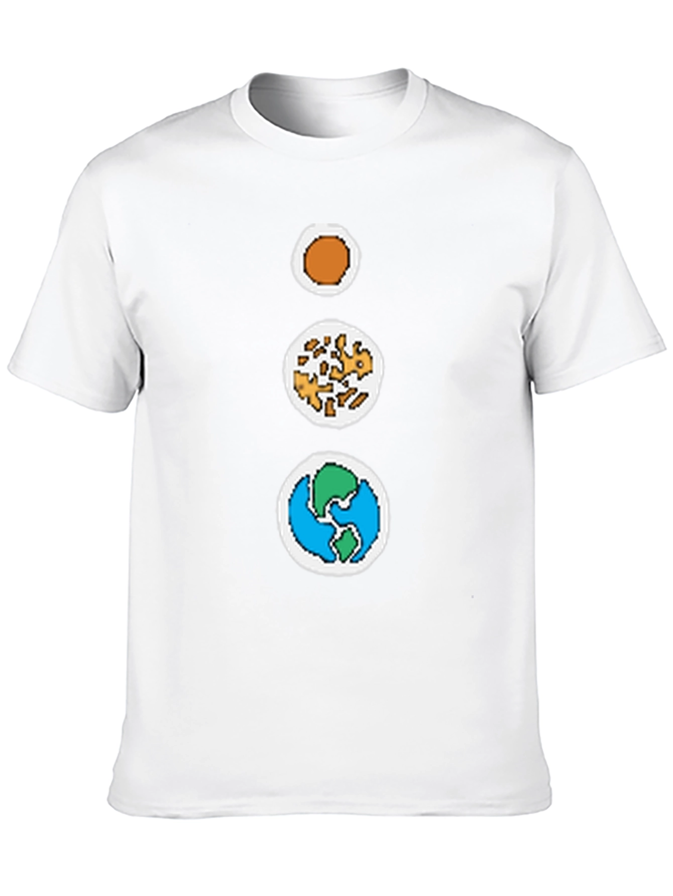 Black Pixel Solar System Graphic Tee - Retro Style view 10