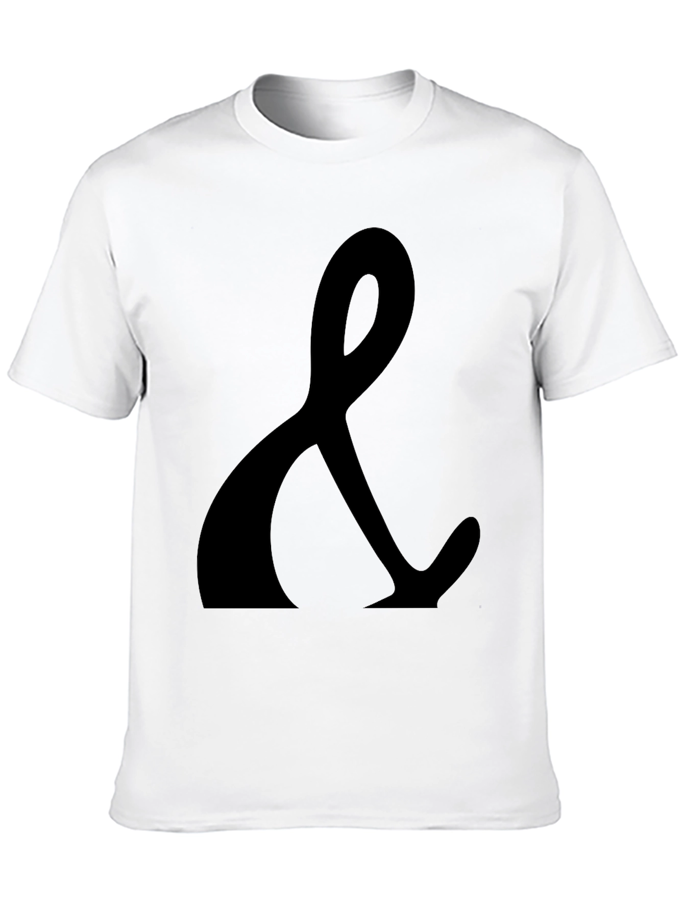 Black Black T-Shirt with Ampersand Print - Casual Style view 10