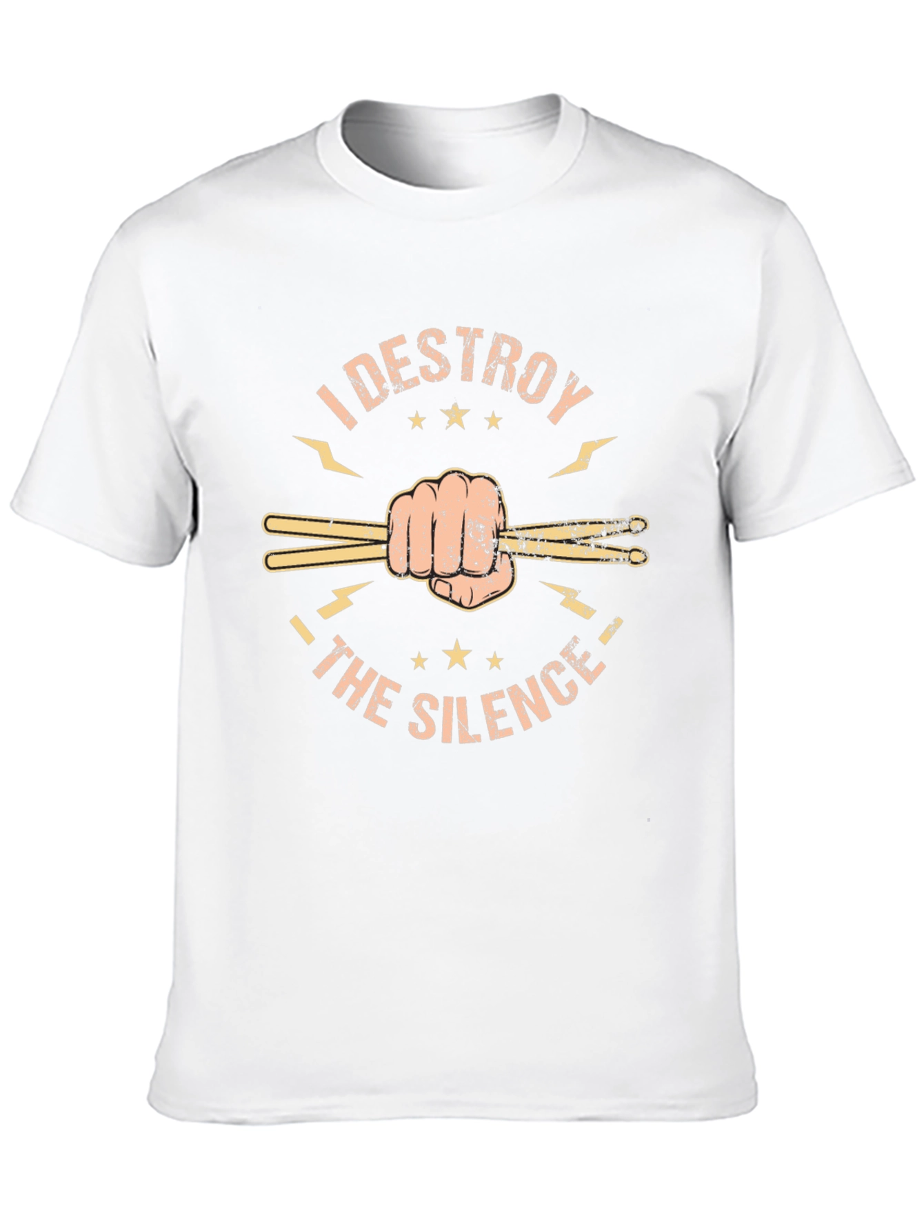 Black I Destroy the Silence Drummer T-Shirt view 10