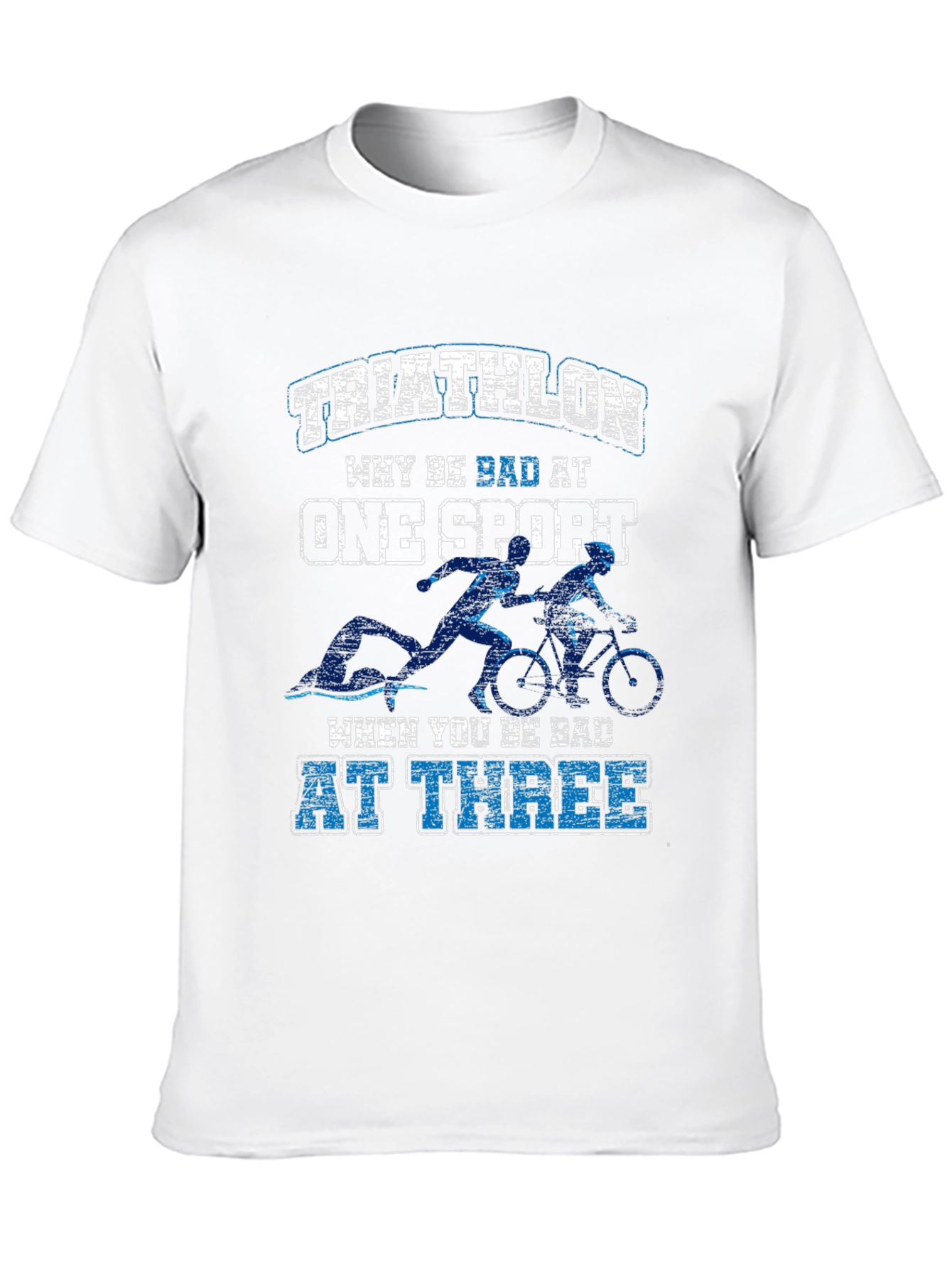 Black Triathlon Why Be Bad At One T-Shirt view 10