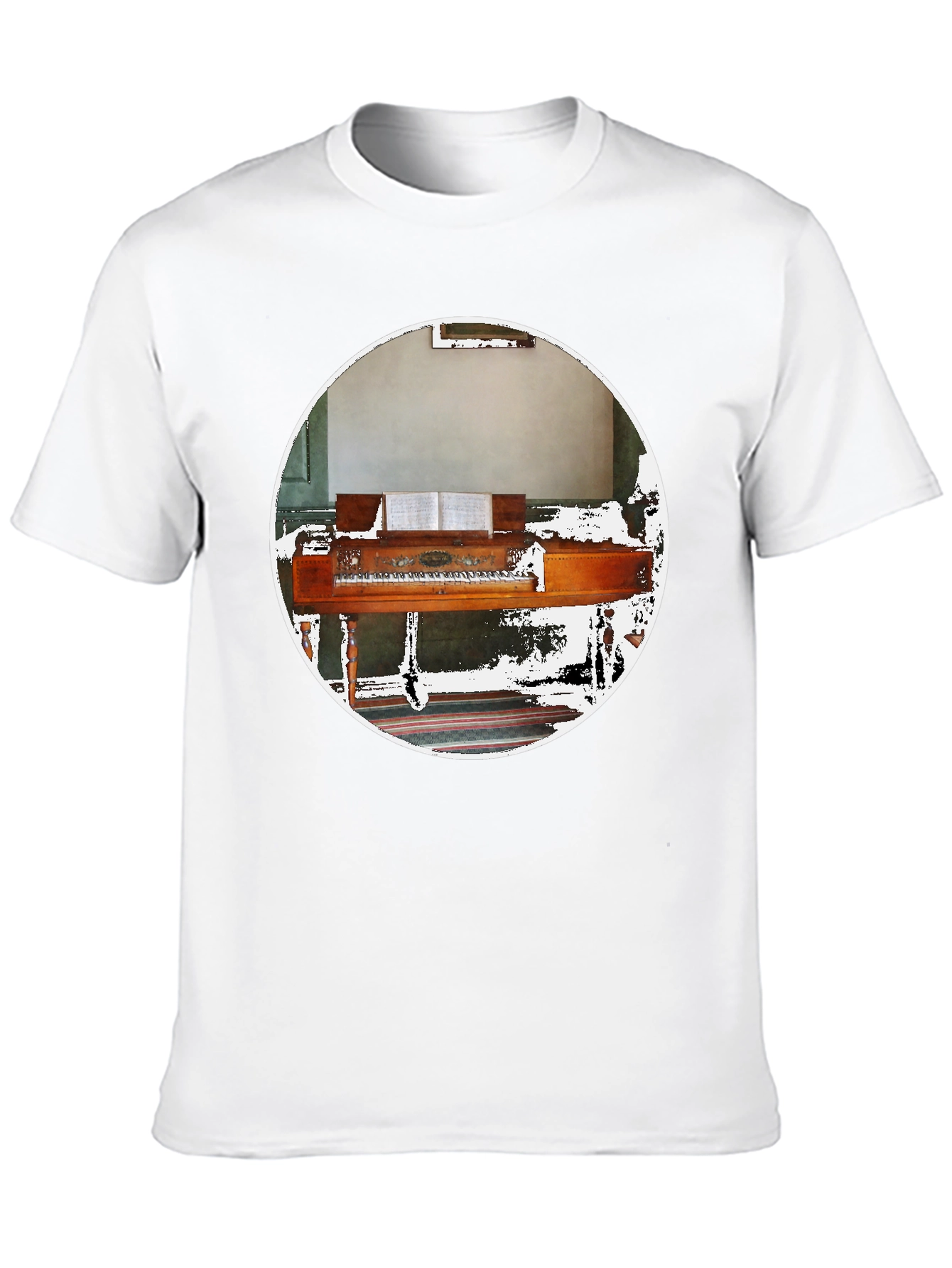 Black Piano Graphic Tee - Musical Instrument Shirt view 10