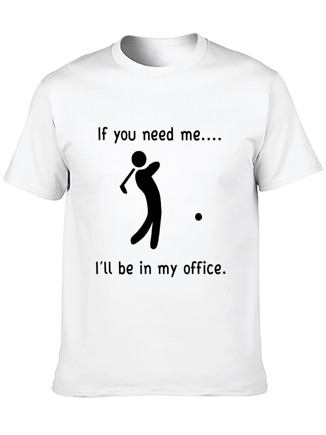 Black Golf Office T-Shirt - Funny Golfer Tee view 10