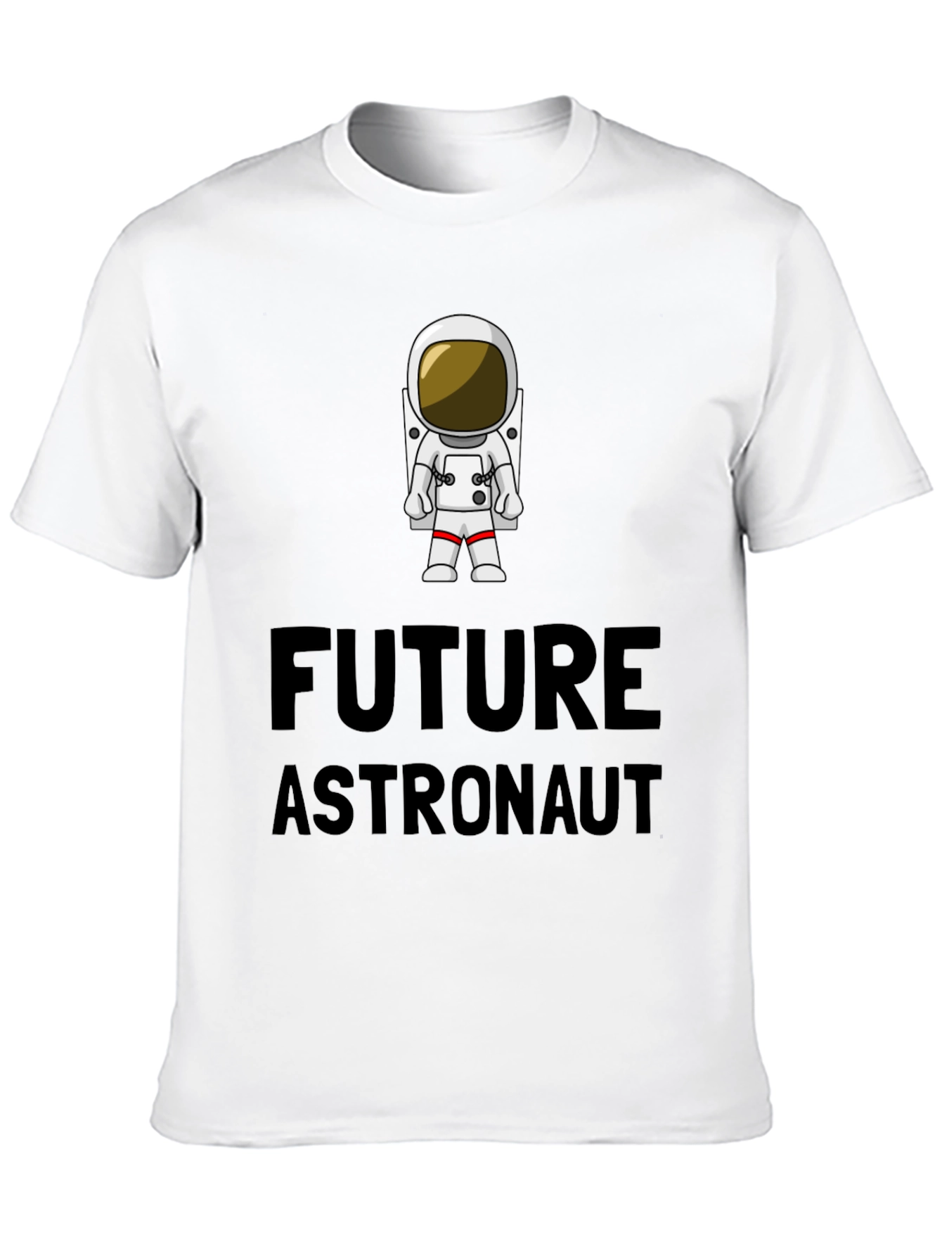 Black Future Astronaut T-Shirt - Black Cotton Crew Neck view 10
