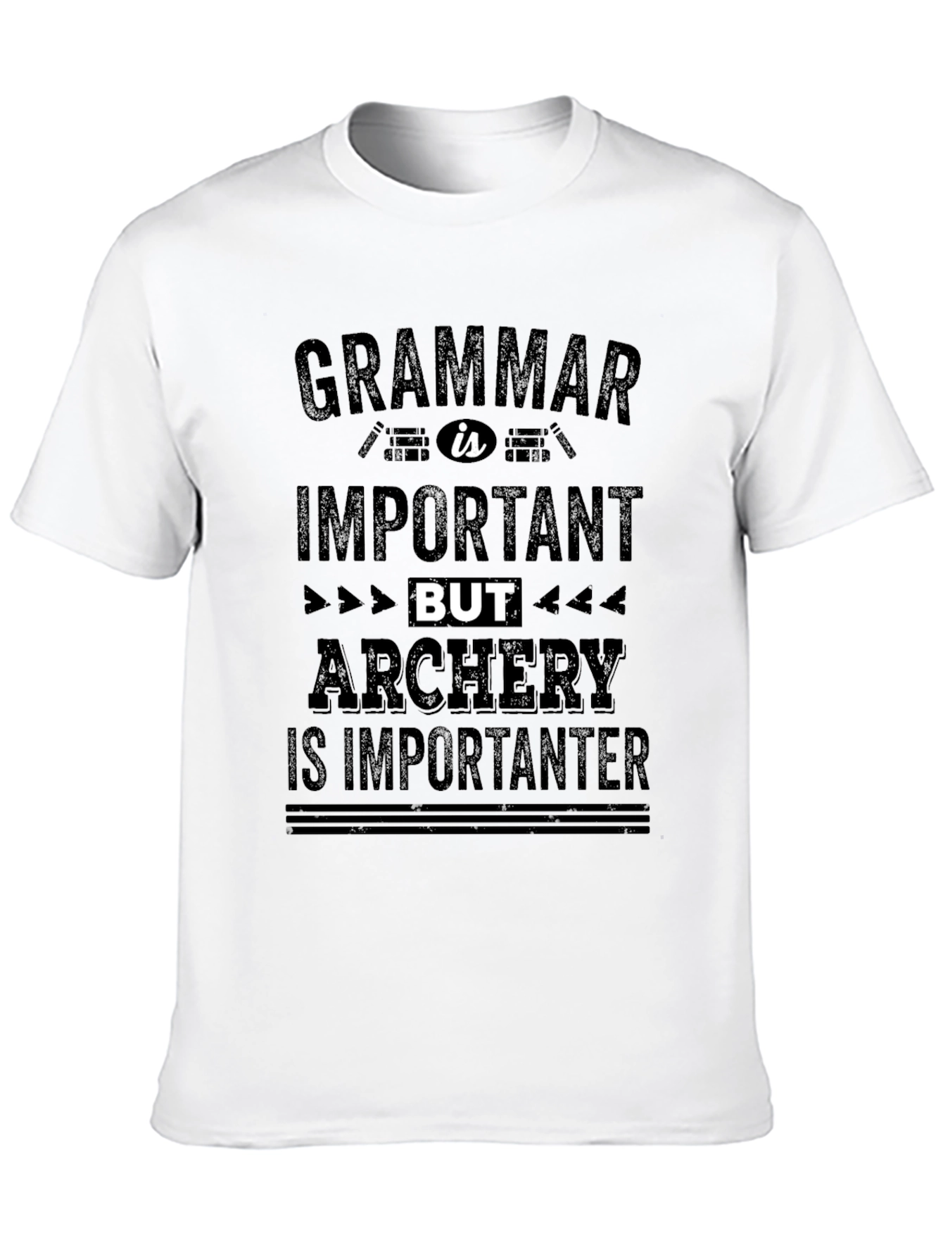 Black Archery Is Importanter Funny Graphic T-Shirt view 10