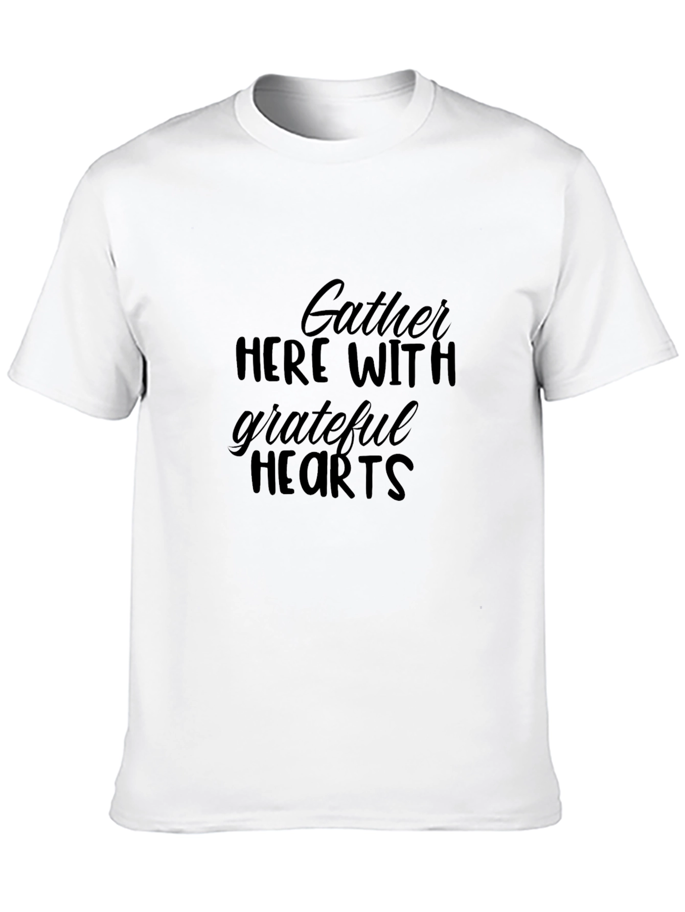 Black Grateful Hearts Graphic T-Shirt - Black view 10