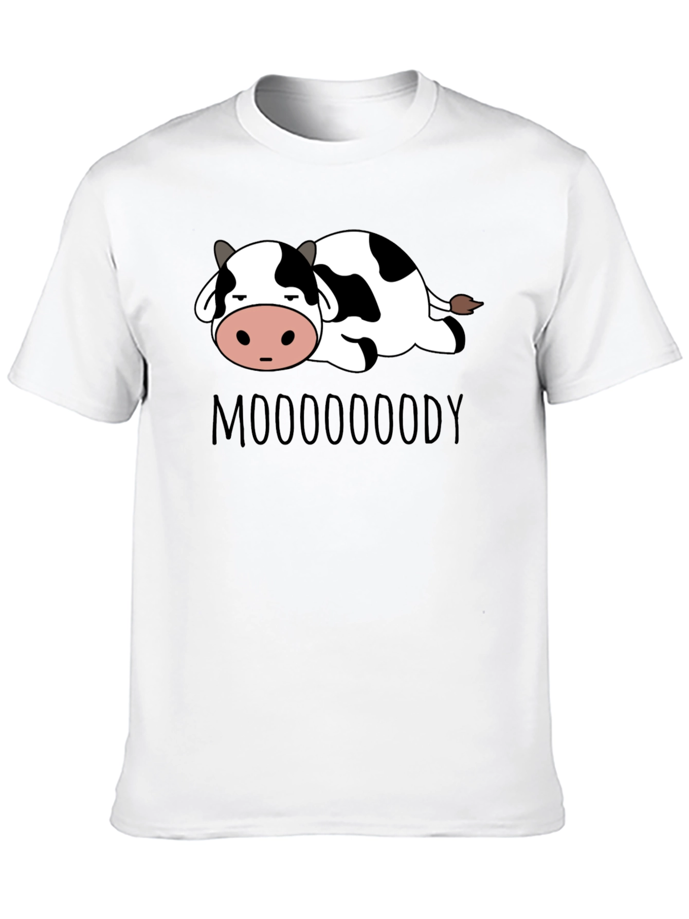 Black Mooooody Cow Graphic Tee - Soft Cotton Blend view 10