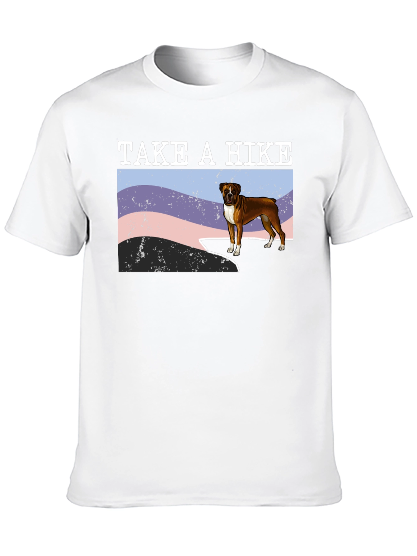 Black Take A Hike Boxer Dog T-Shirt view 10