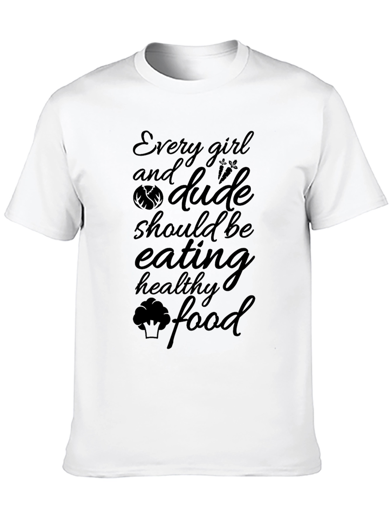 Black Healthy Eating T-Shirt view 10
