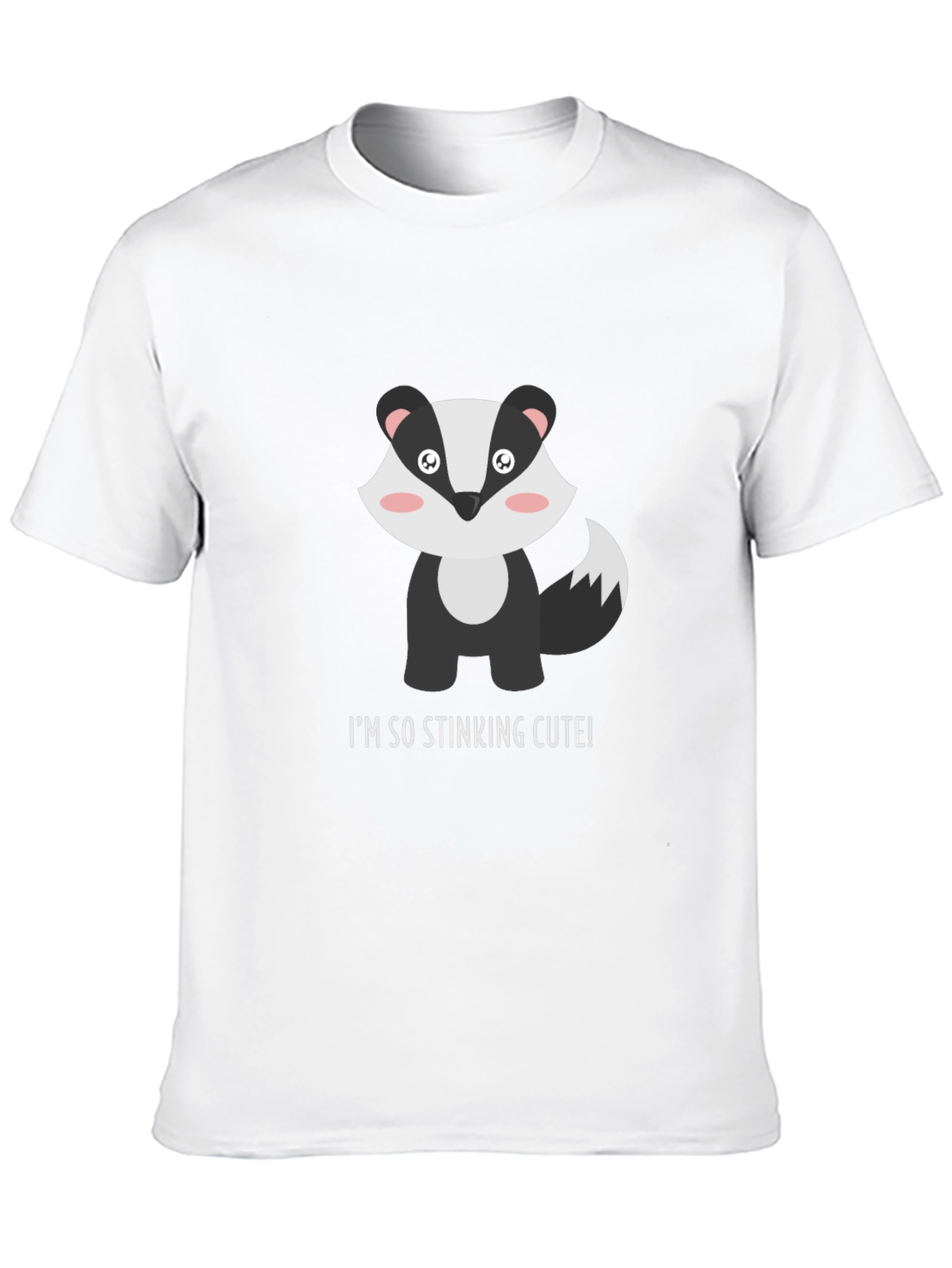 Black Cute Badger T-Shirt - "I'm So Stinking Cute!" view 10