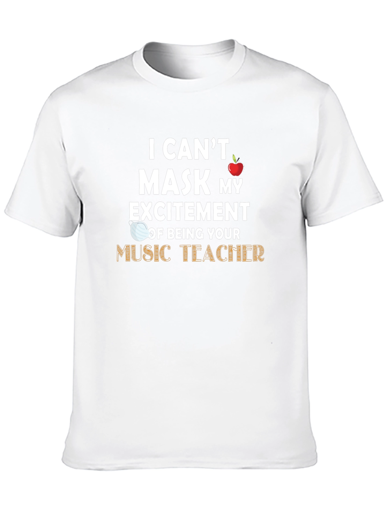 Black Music Teacher T-Shirt - Can't Mask My Excitement view 10