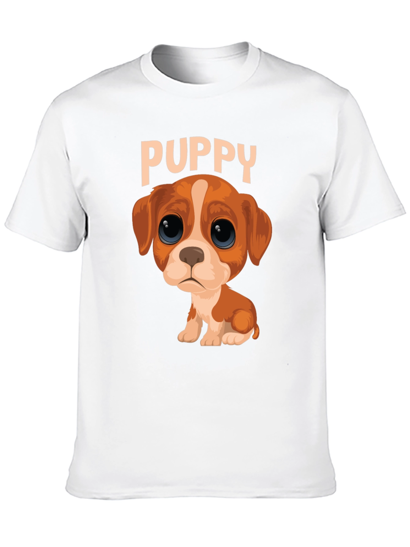 Black Cute Puppy Graphic Black T-Shirt view 10