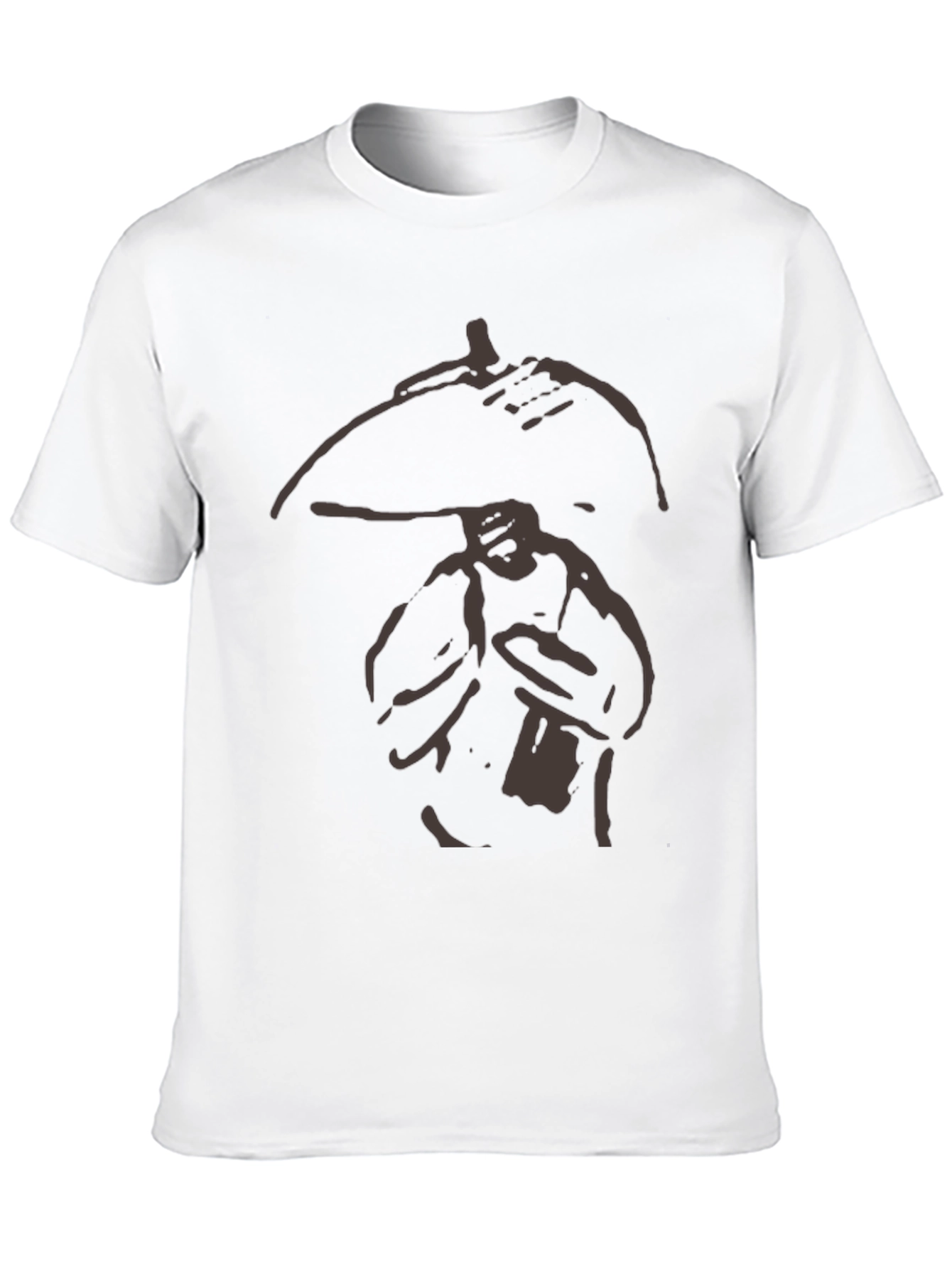 Black Abstract Graphic Black Crew Neck Tee view 10