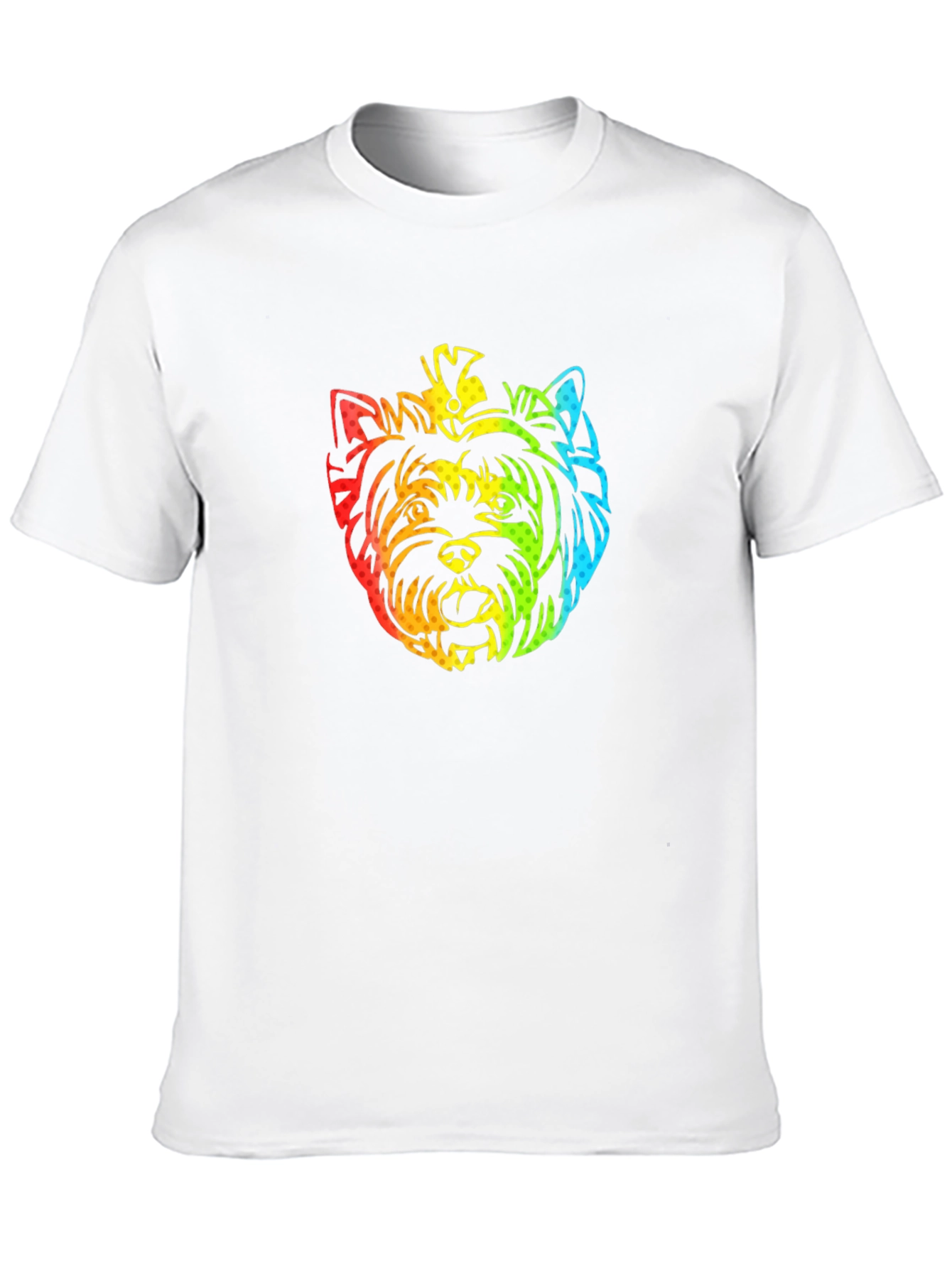 Black Rainbow Yorkshire Terrier Graphic T-Shirt view 10