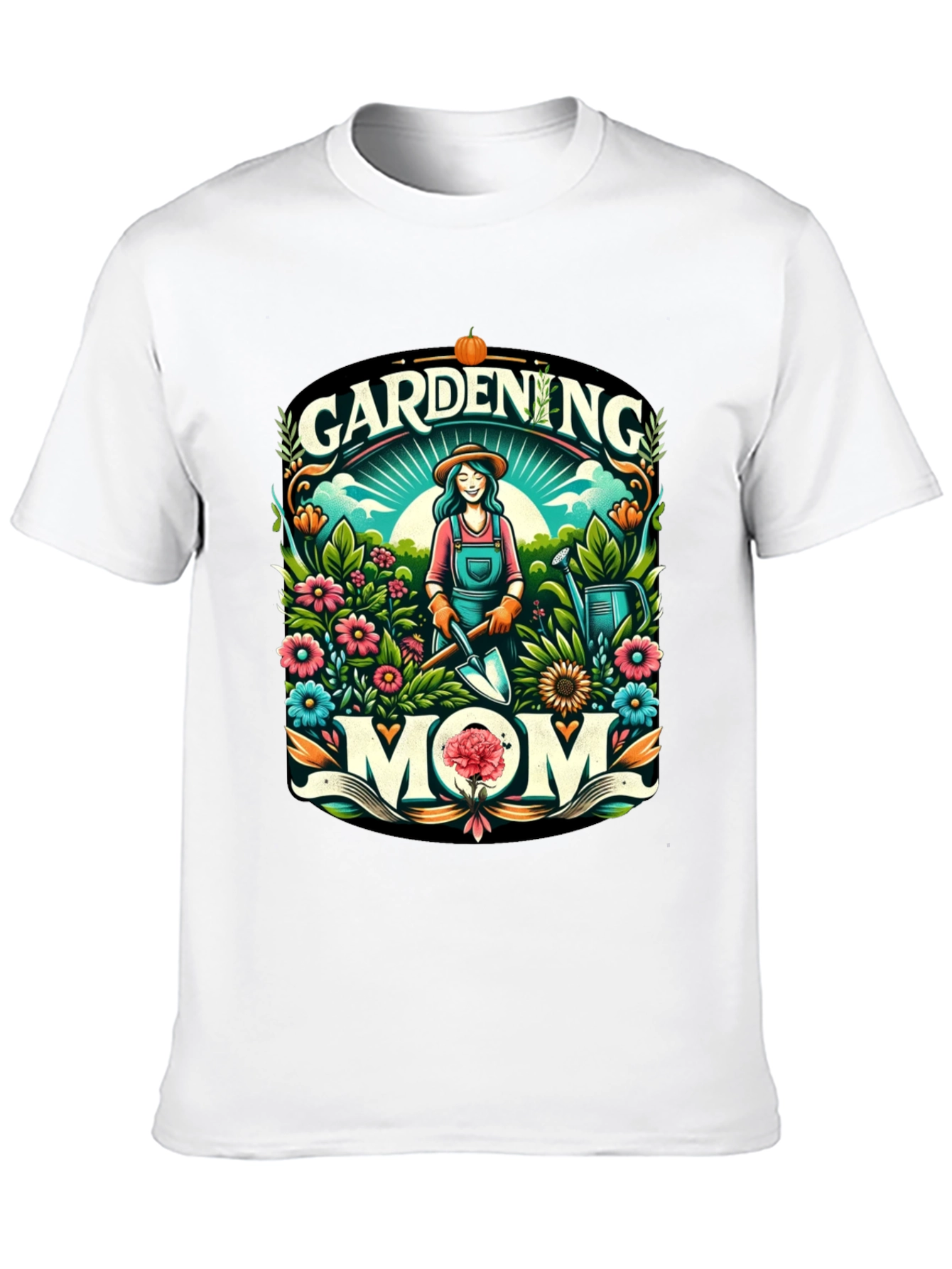 Gardening Mom Graphic Tee - Black Cotton Blend - 10