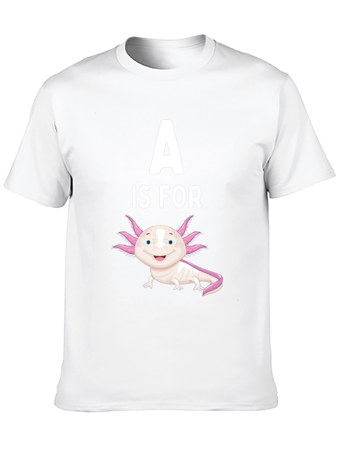 Black A is for Axolotl Black T-Shirt view 10
