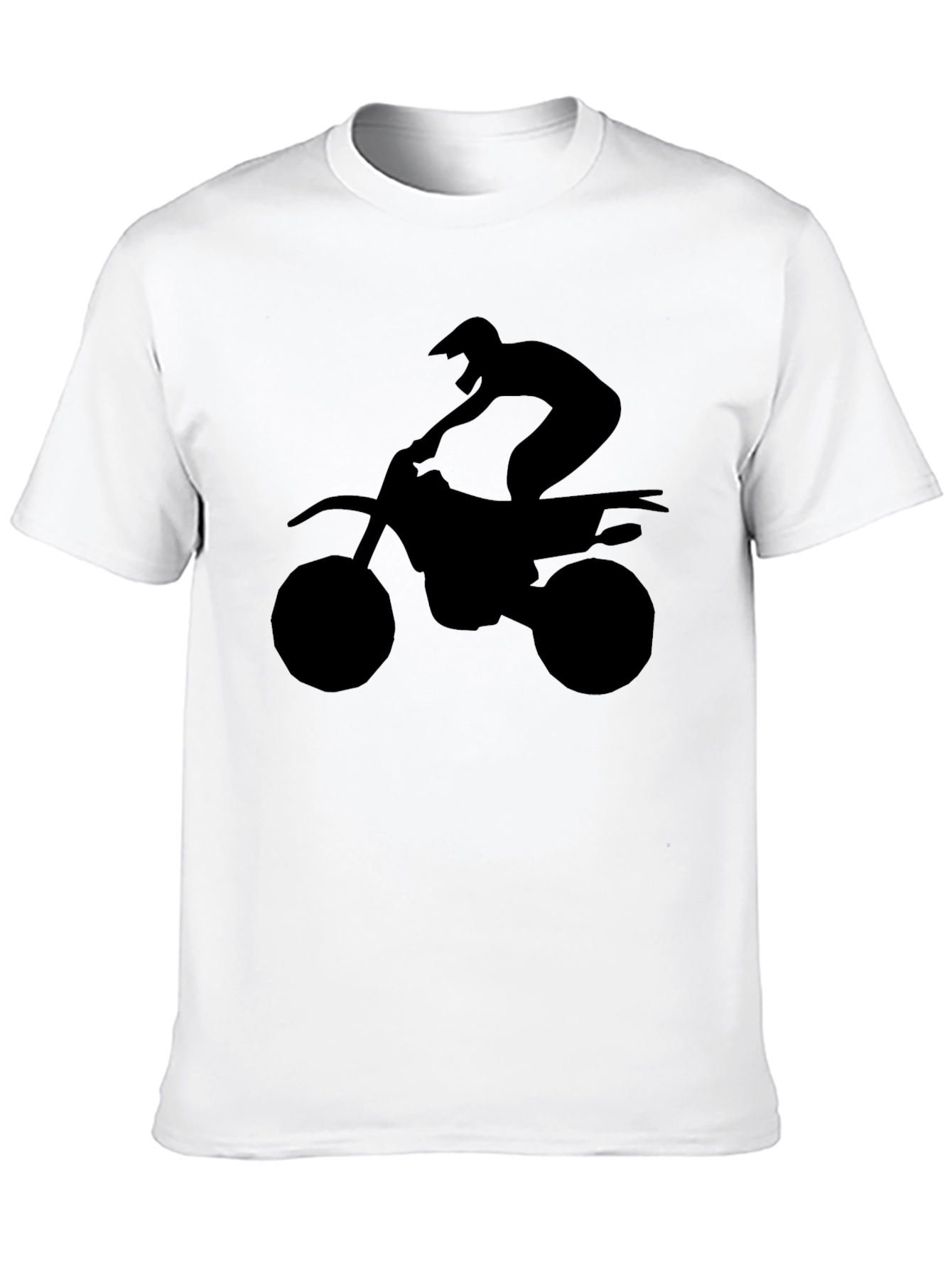 Black Motorcycle Rider Graphic Tee - Black view 10