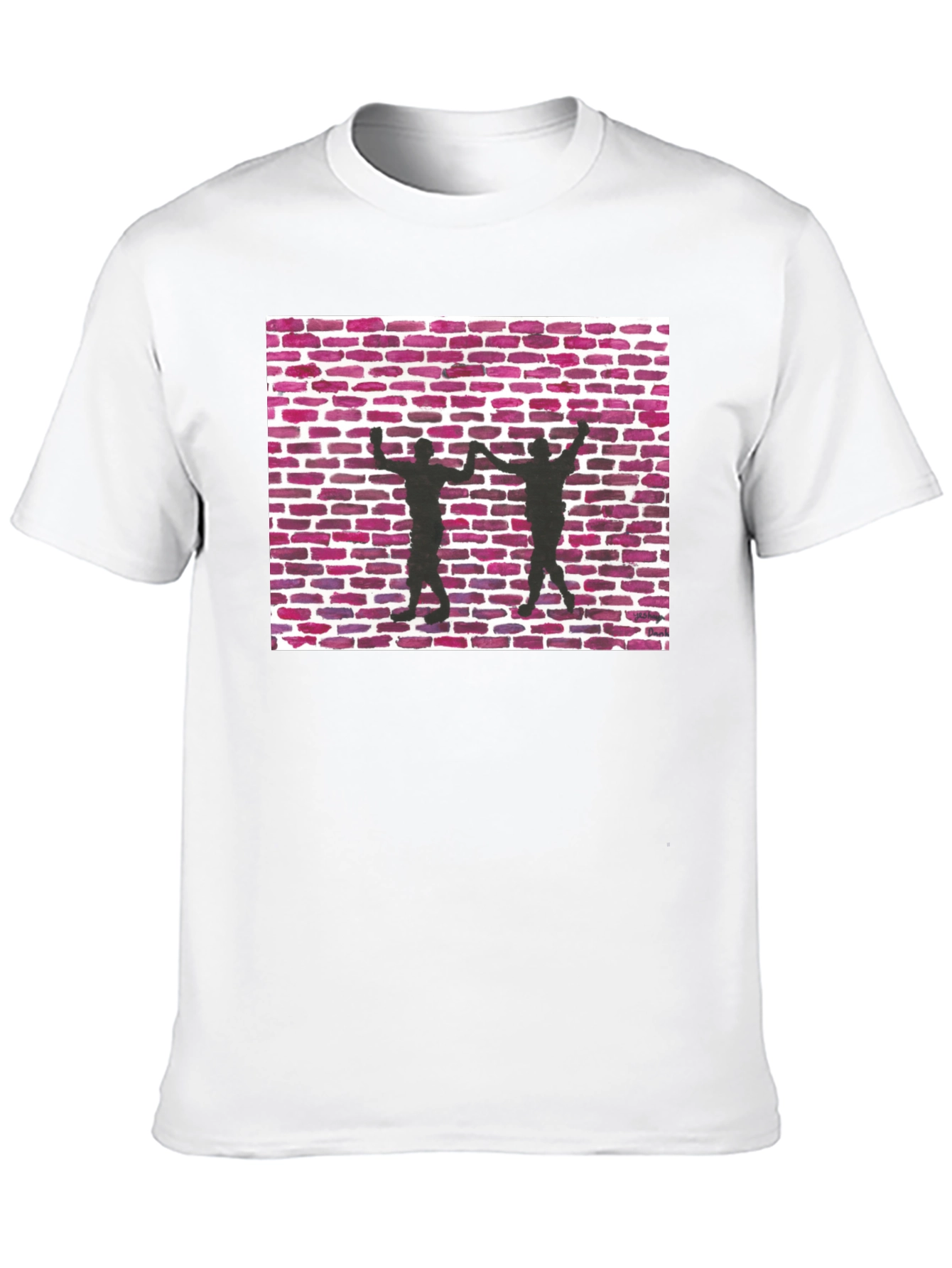 Black Brick Wall Dance Silhouette Graphic Tee - Black view 10