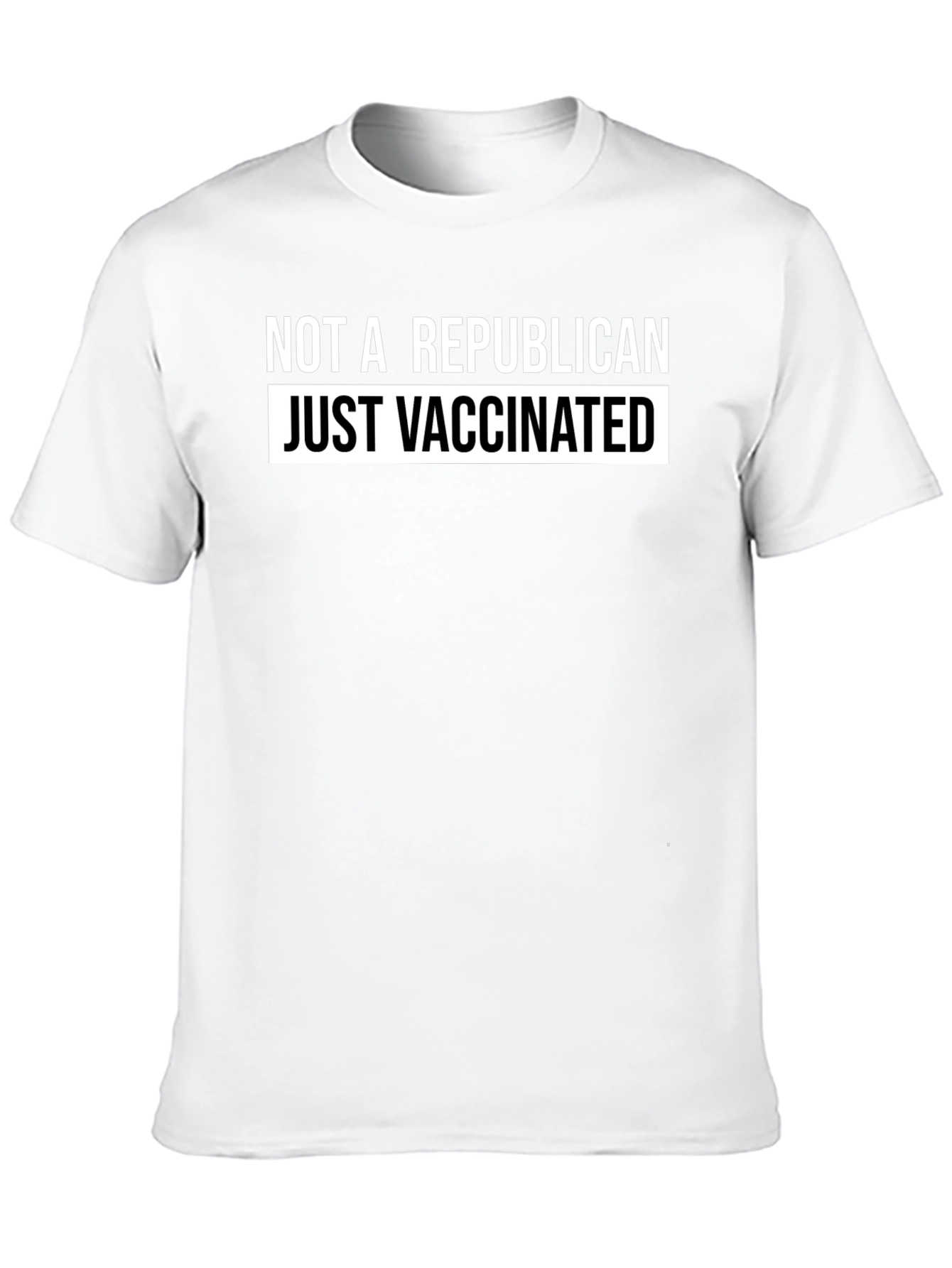 Black Not a Republican Just Vaccinated Graphic Tee view 10