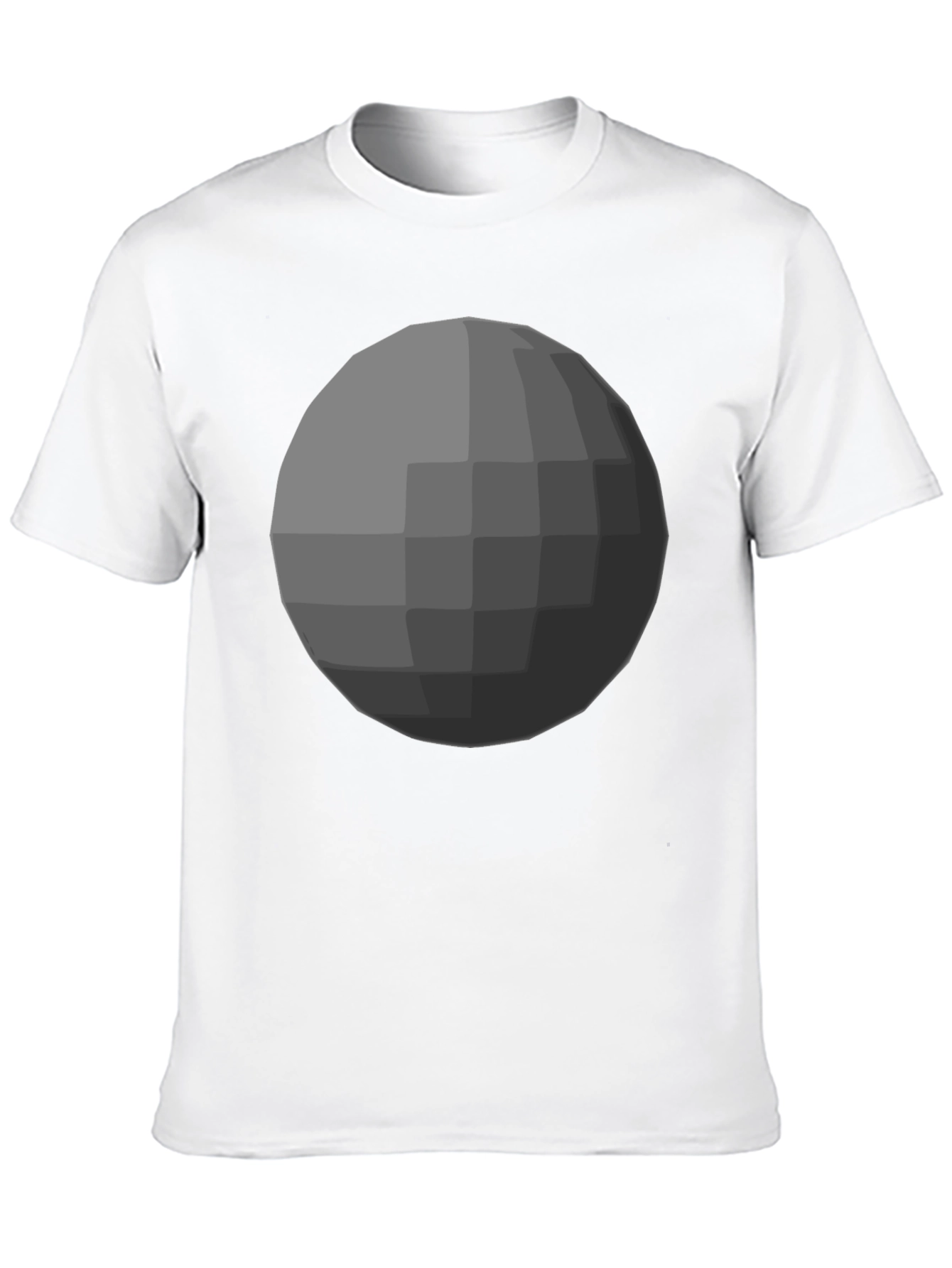 Black Geometric Sphere Graphic Tee - Modern Minimalist Design view 10