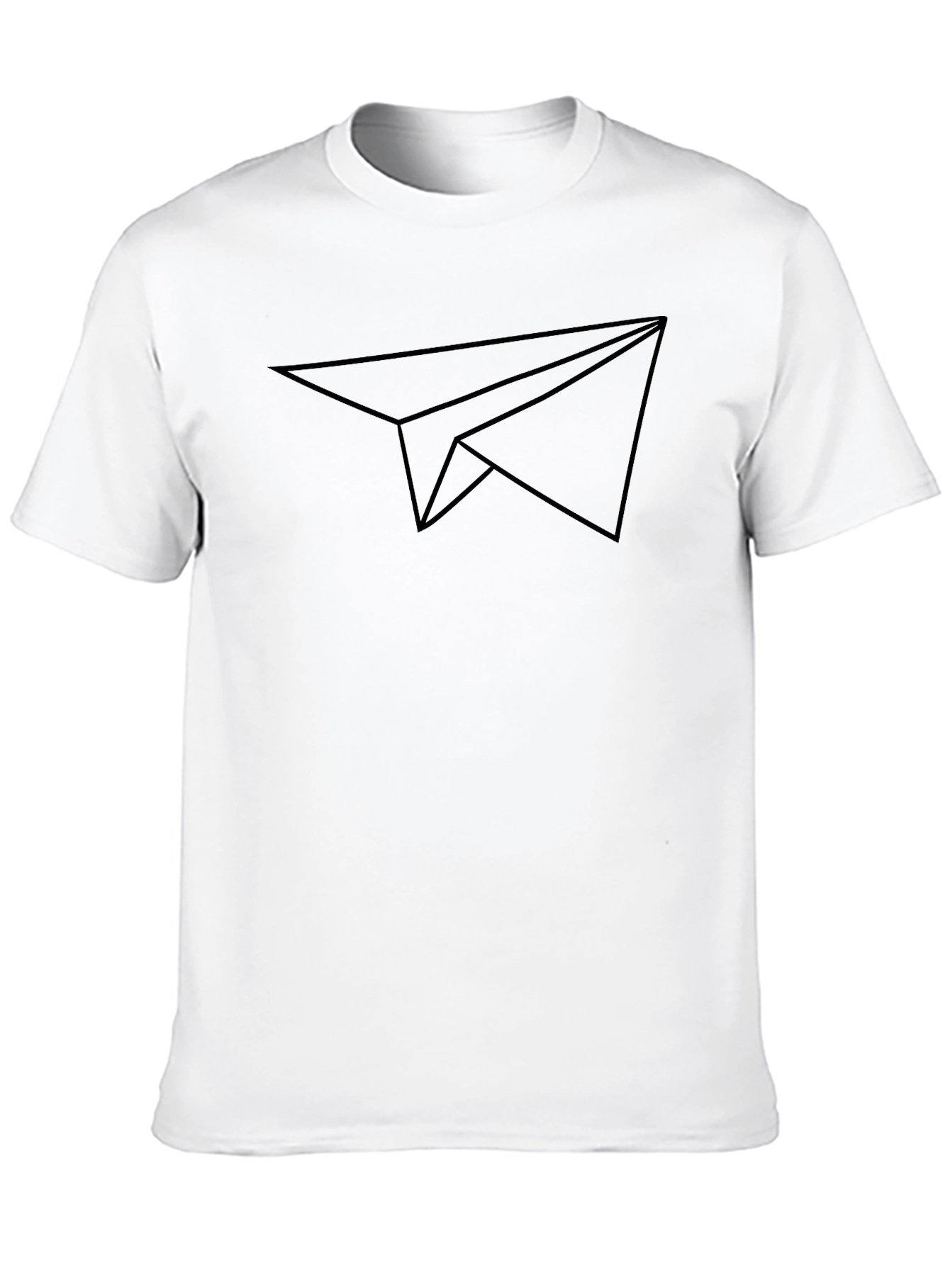 Black Men's Black Paper Airplane Graphic Tee - Stylish Casual Top view 10