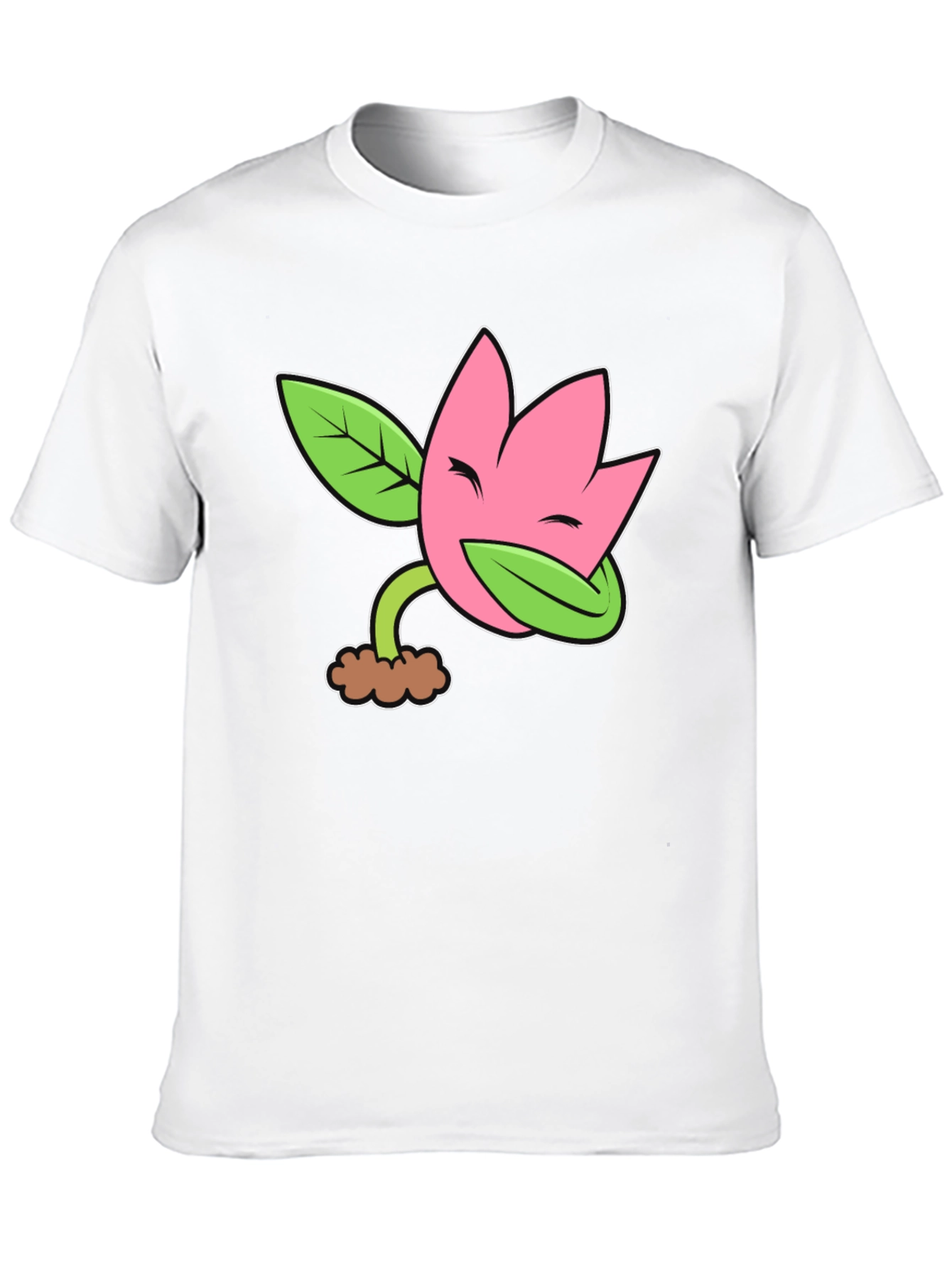 Black Funny Flower Plant Cartoon Black T-Shirt view 10