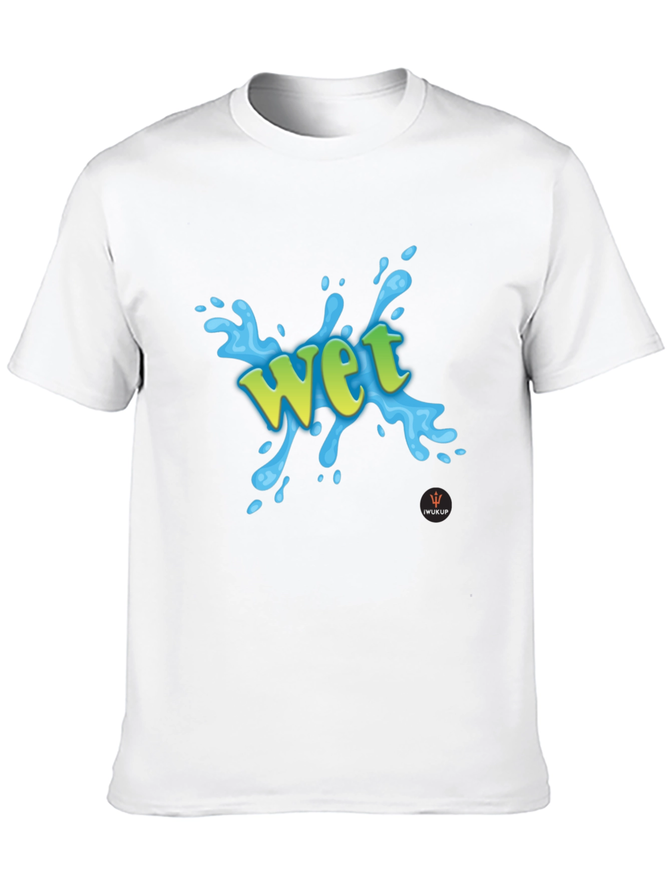 Black Wet Graphic Print Black T-Shirt view 10