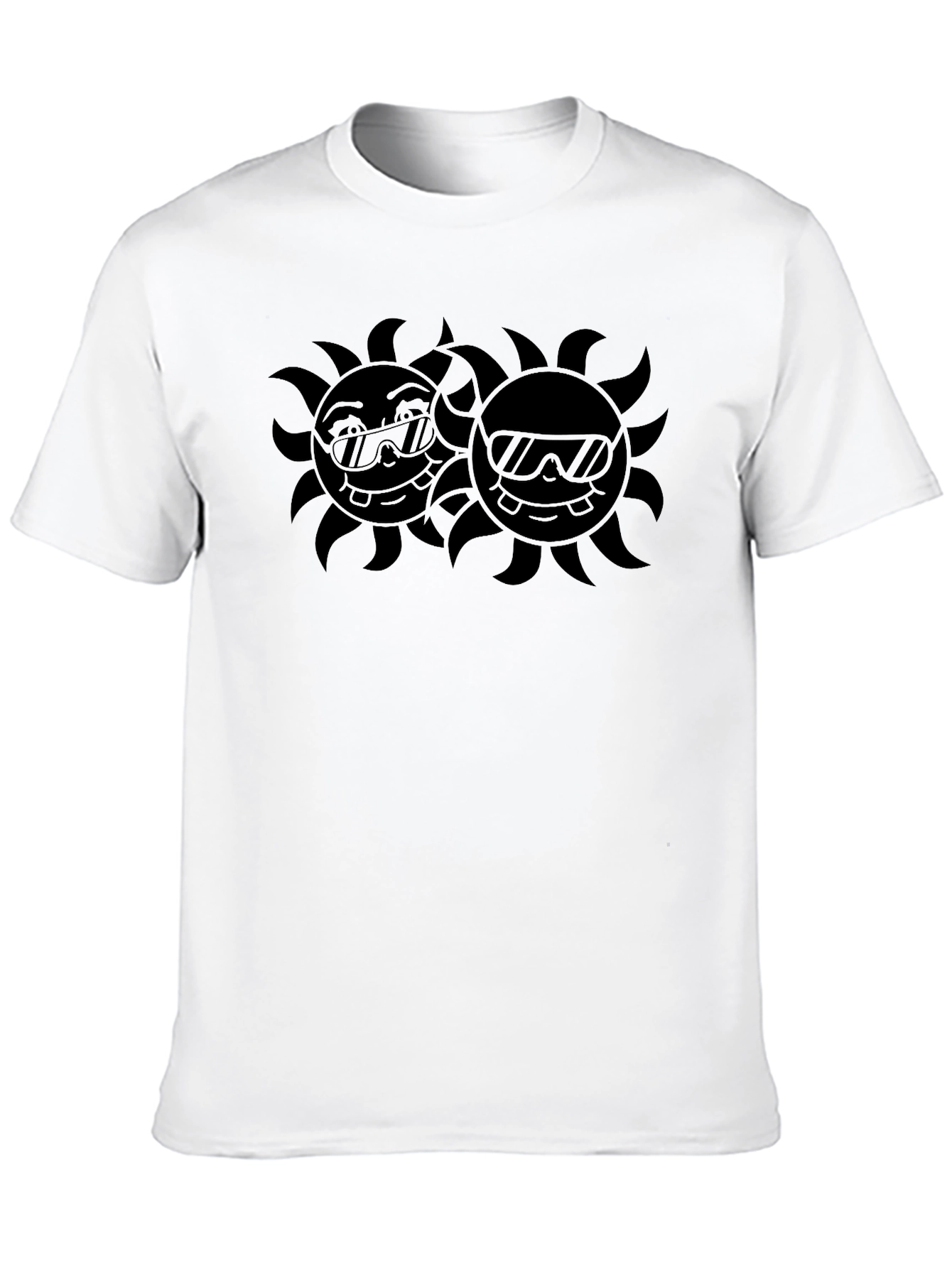 Black Cool Sun Graphic Tee - Black Cotton Blend view 10