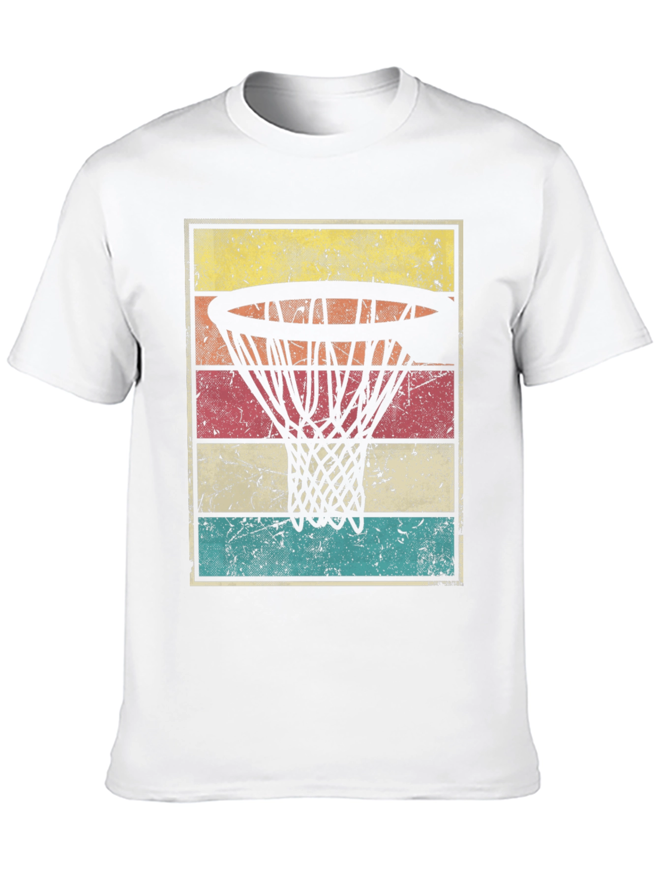 Black Retro Basketball Hoop Graphic T-Shirt view 10