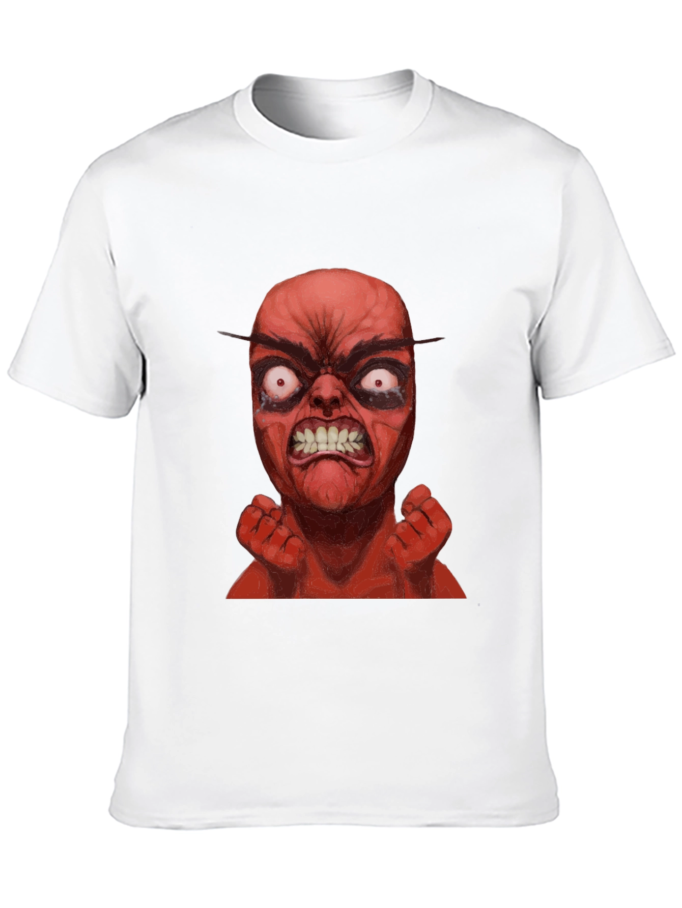 Black Angry Red Character Graphic T-Shirt view 10