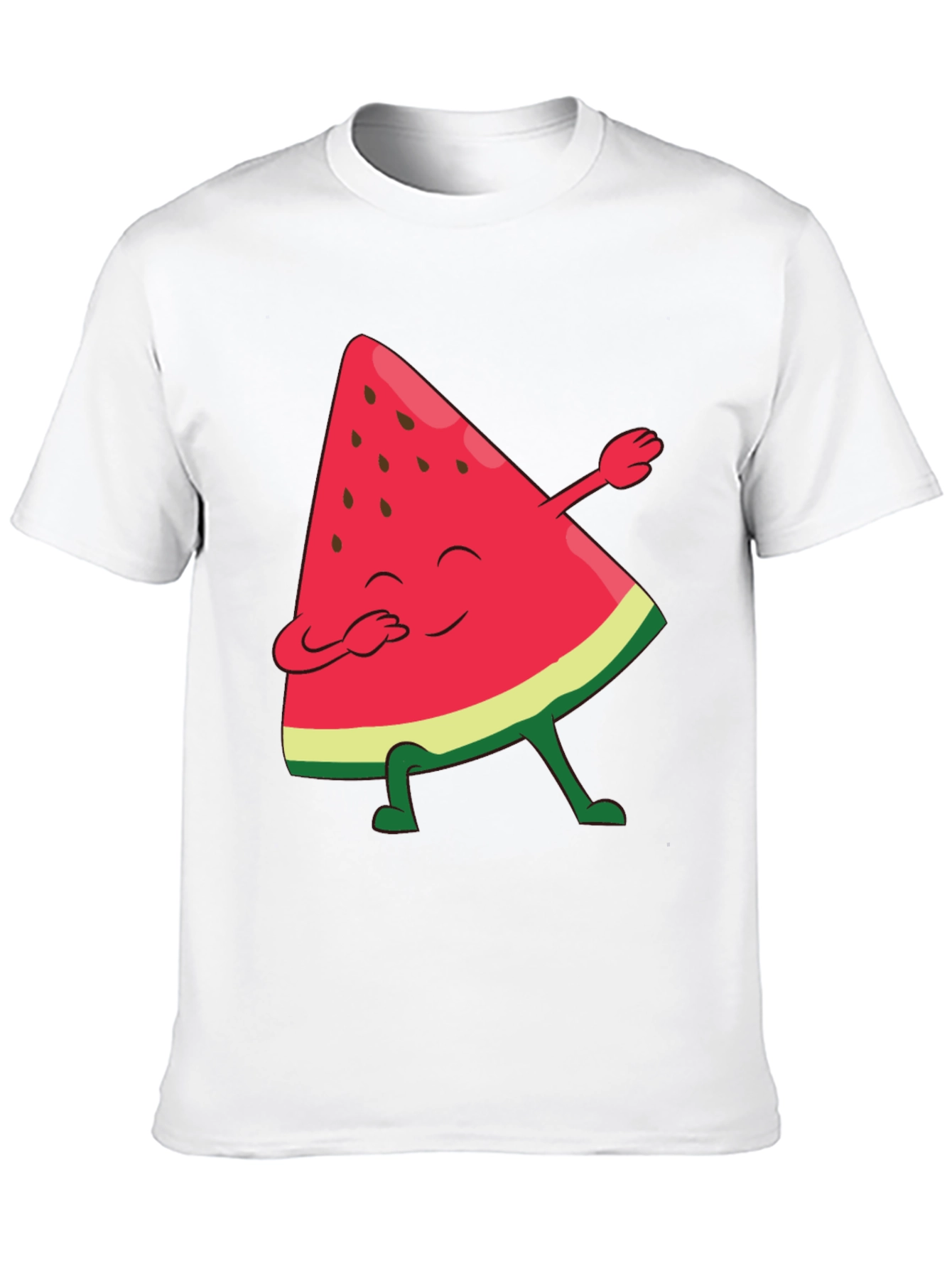 Black Watermelon Dab Funny Graphic Tee view 10