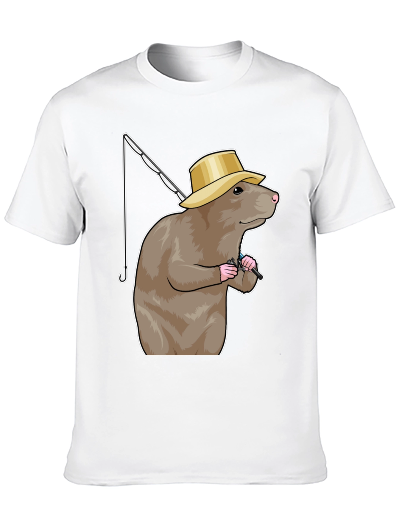 Black Fishing Rodent Black Cotton Tee view 10