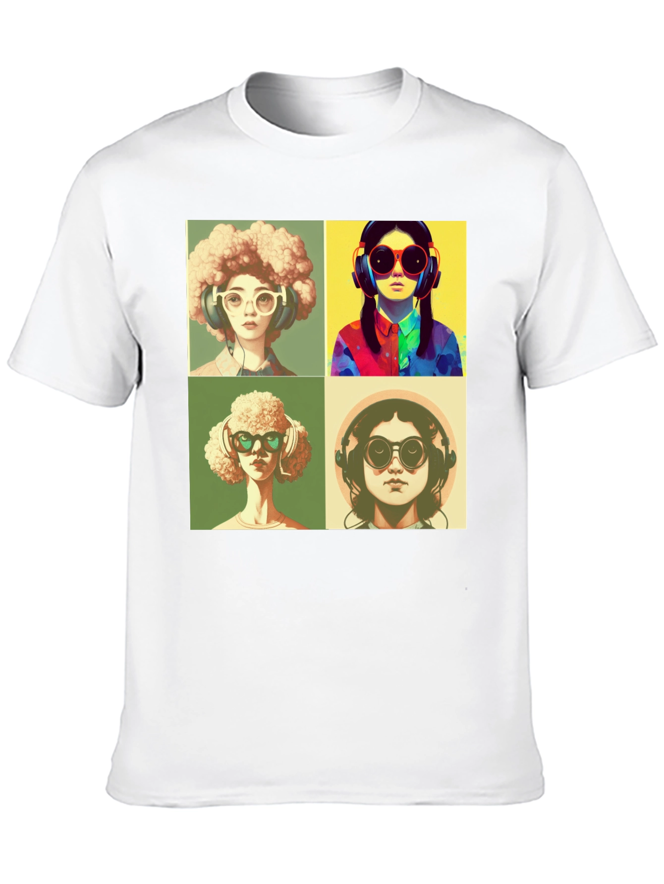 Black Retro Pop Art T-Shirt - Music Lover Fashion view 10
