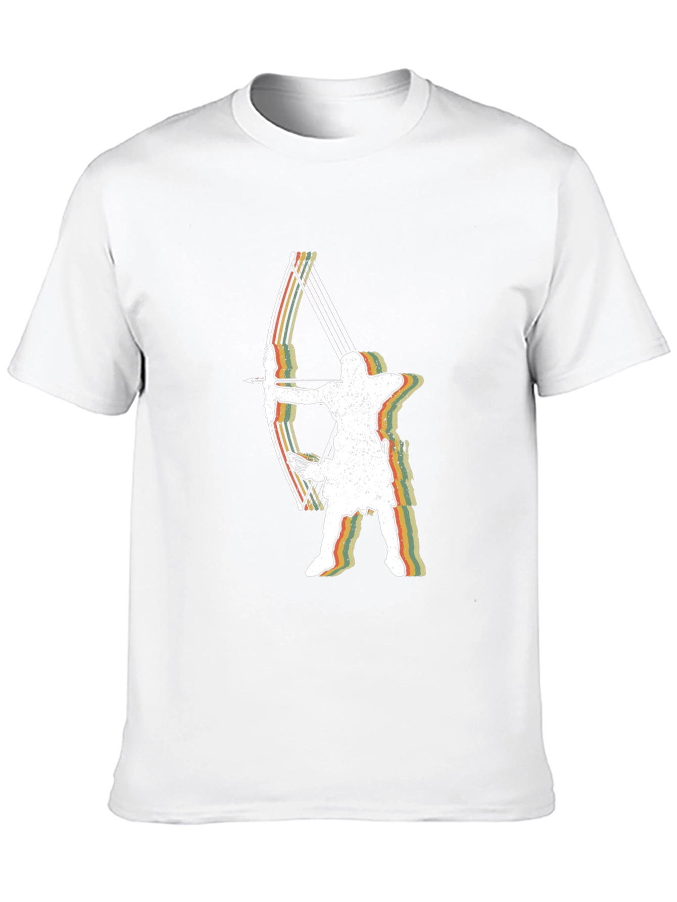 Black Retro Archer Graphic Tee - Black Cotton T-Shirt view 10