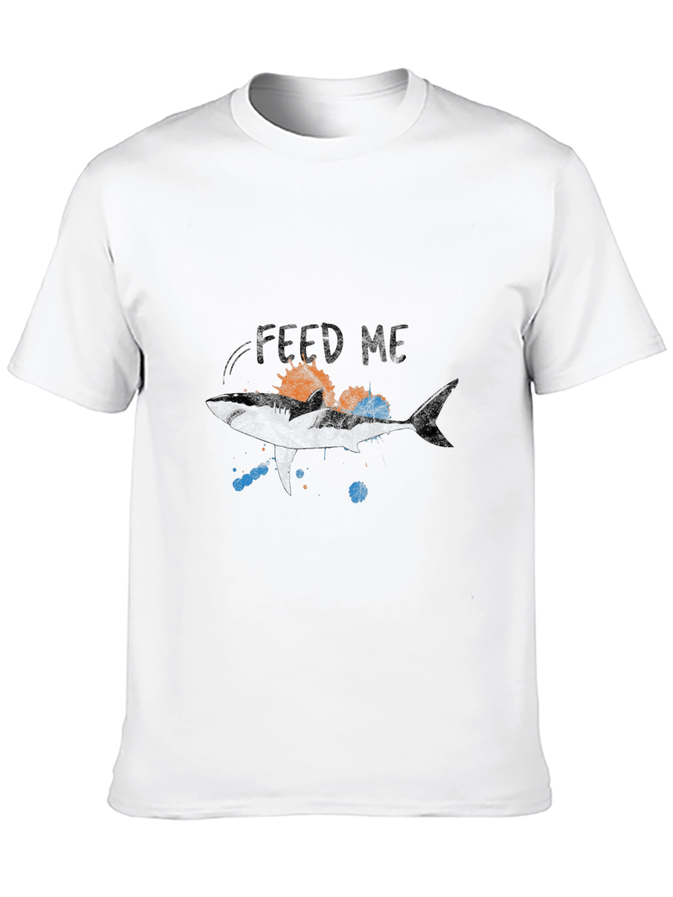 Black Feed Me Shark Graphic Tee - Black view 10