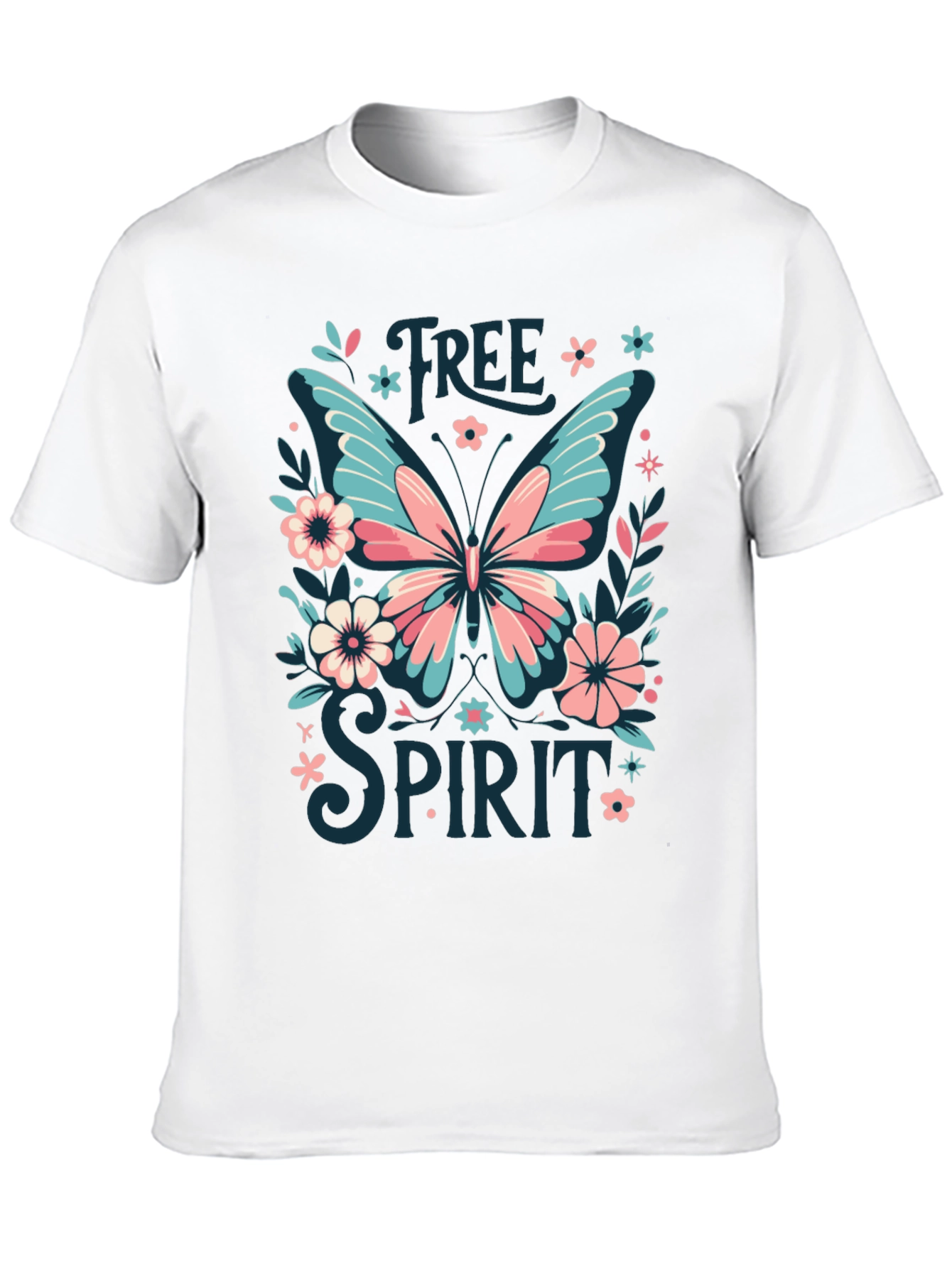 Black Free Spirit Butterfly Graphic Tee - Black view 10