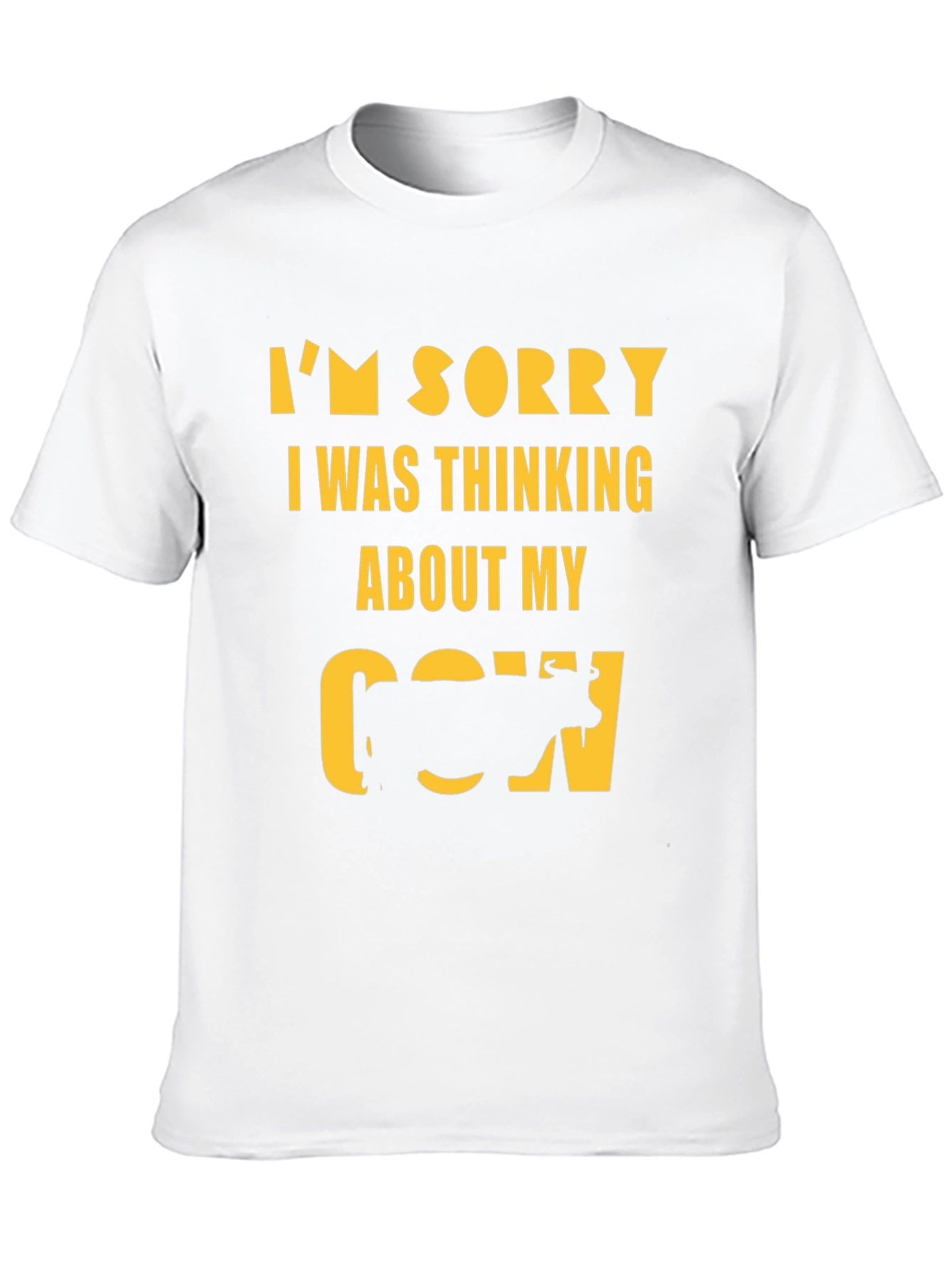 Black I'm Sorry Thinking About Cow Graphic T-Shirt view 10