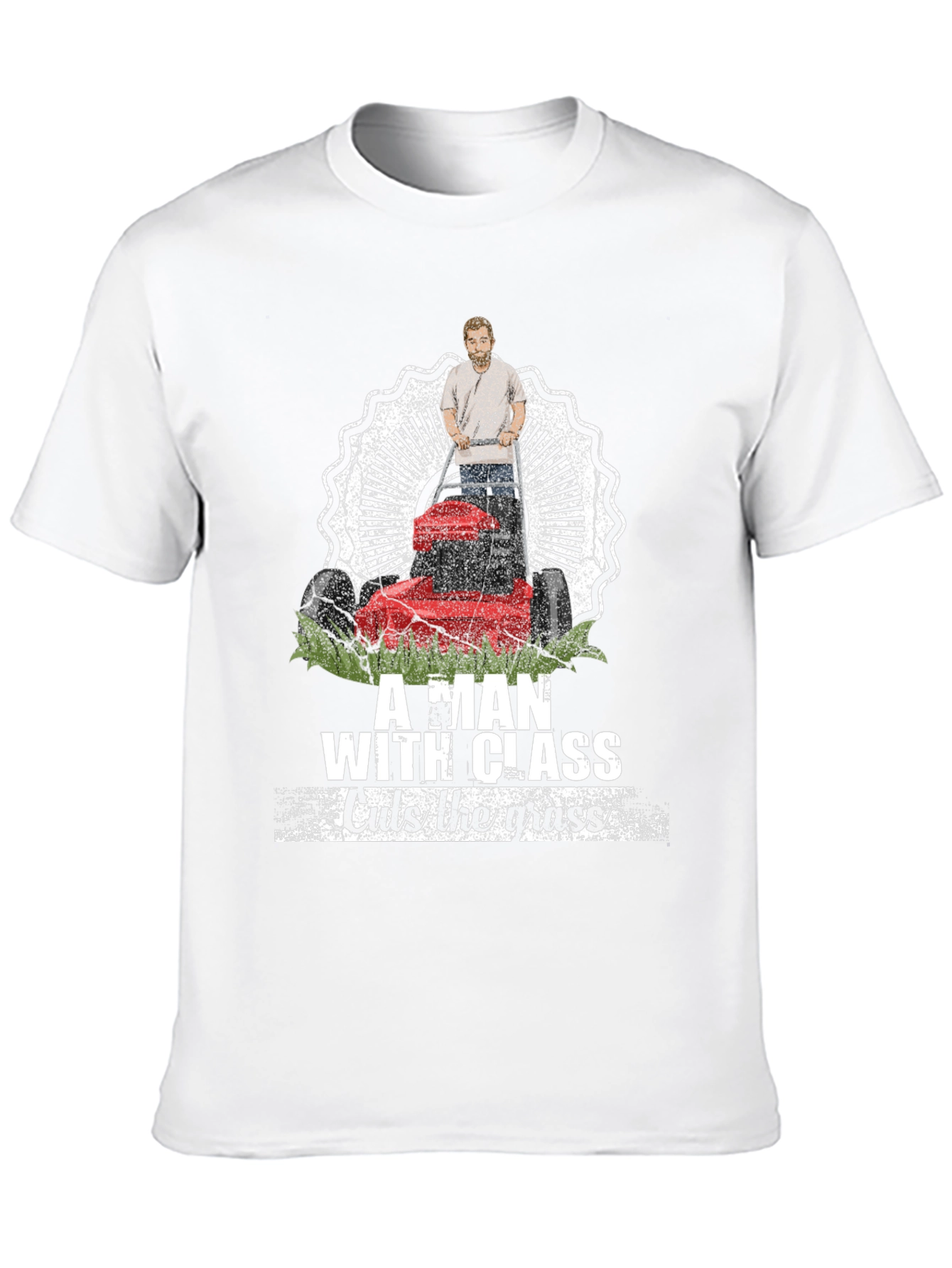 Black Classy Lawn Mower Tee view 10