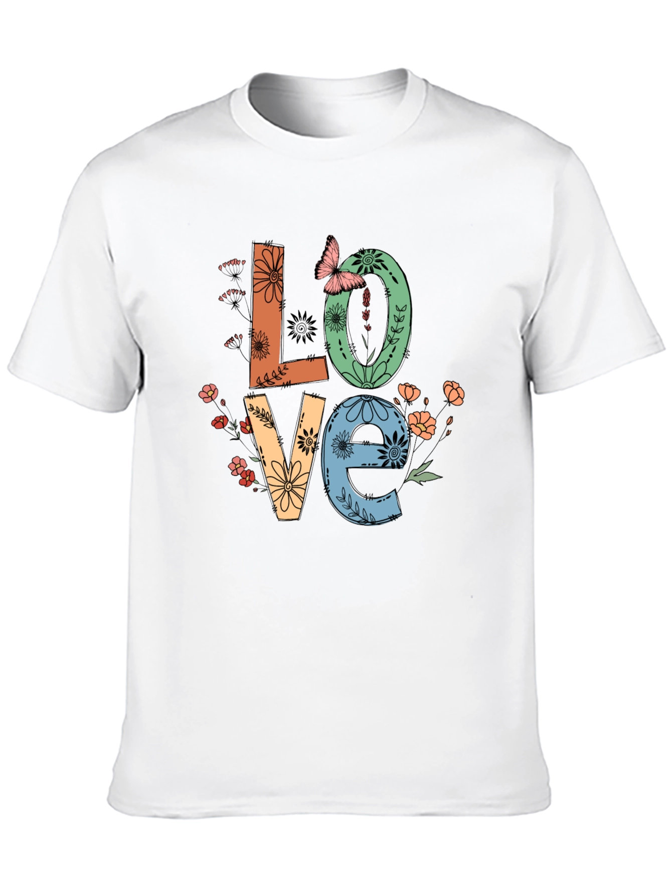 Floral Love Graphic Tee - Stylish Unisex T-Shirt - 10