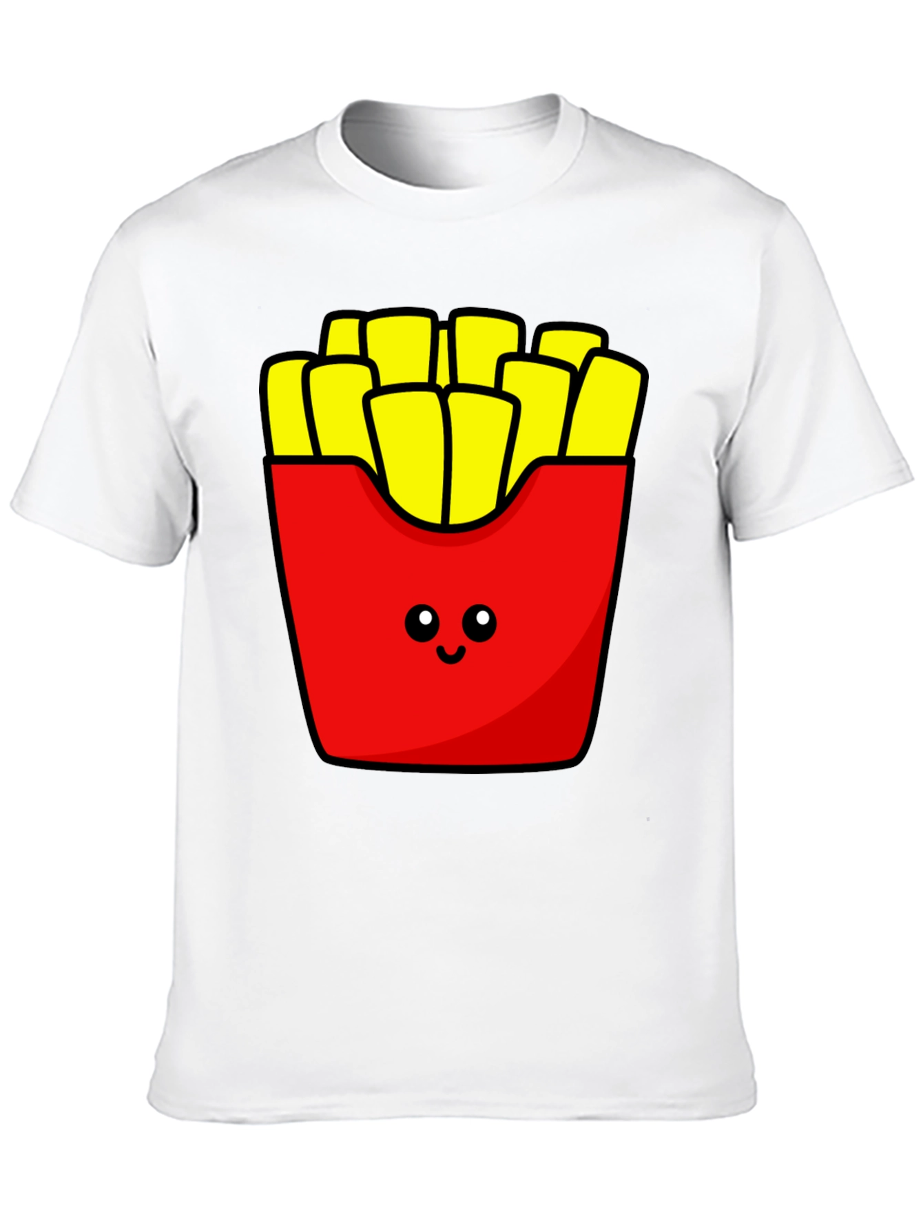 Black Cute French Fries Graphic Tee view 10