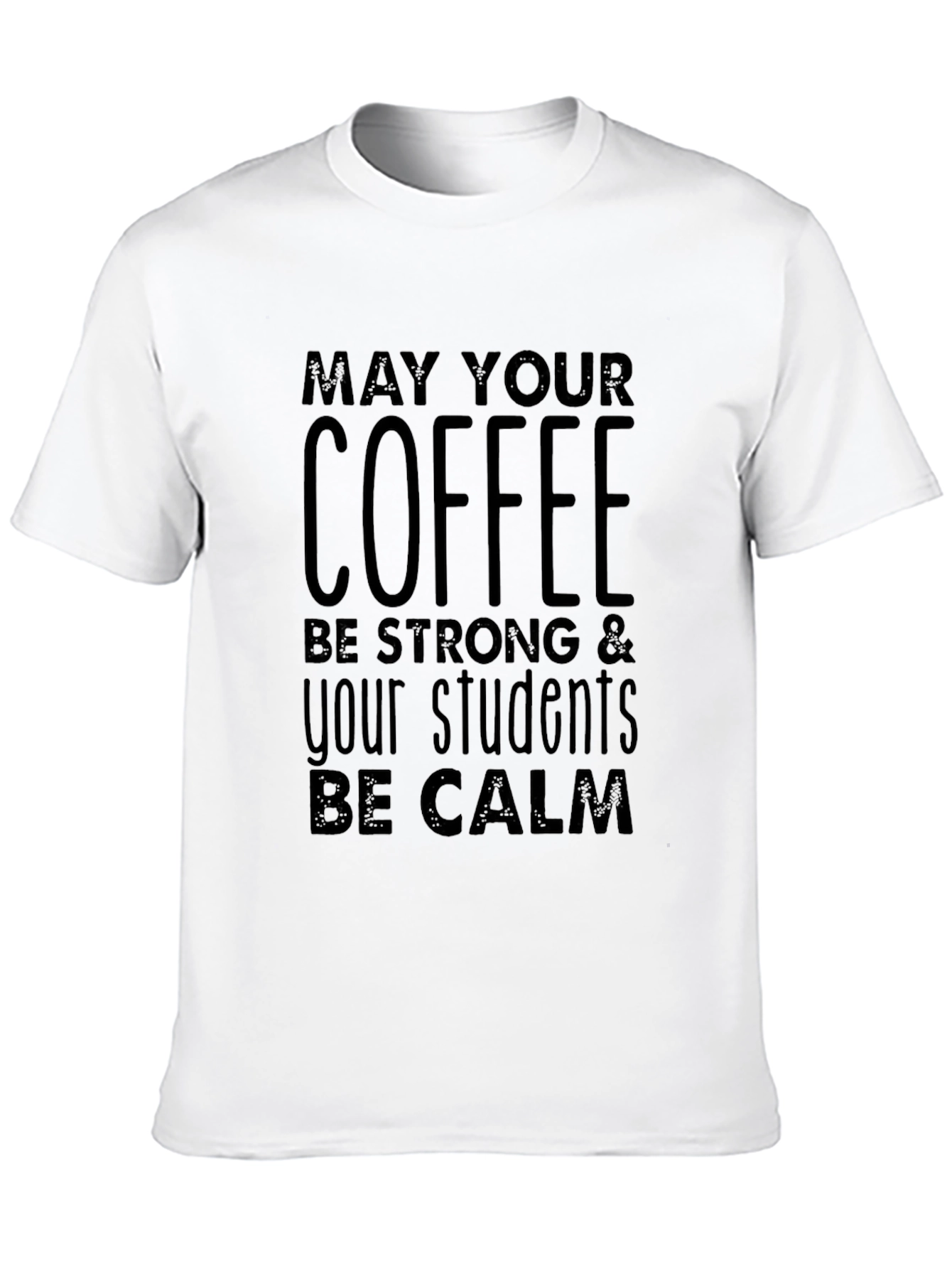 Black Coffee & Calm Students Black Graphic T-Shirt view 10