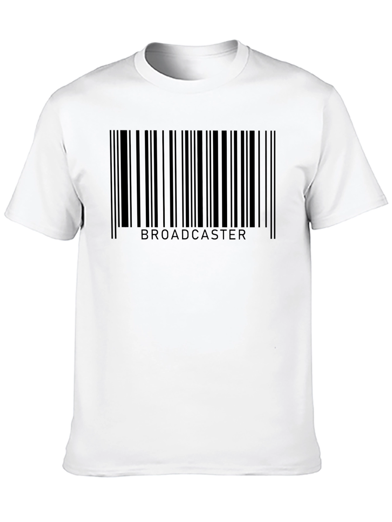 Black Broadcaster Barcode Black T-Shirt view 10