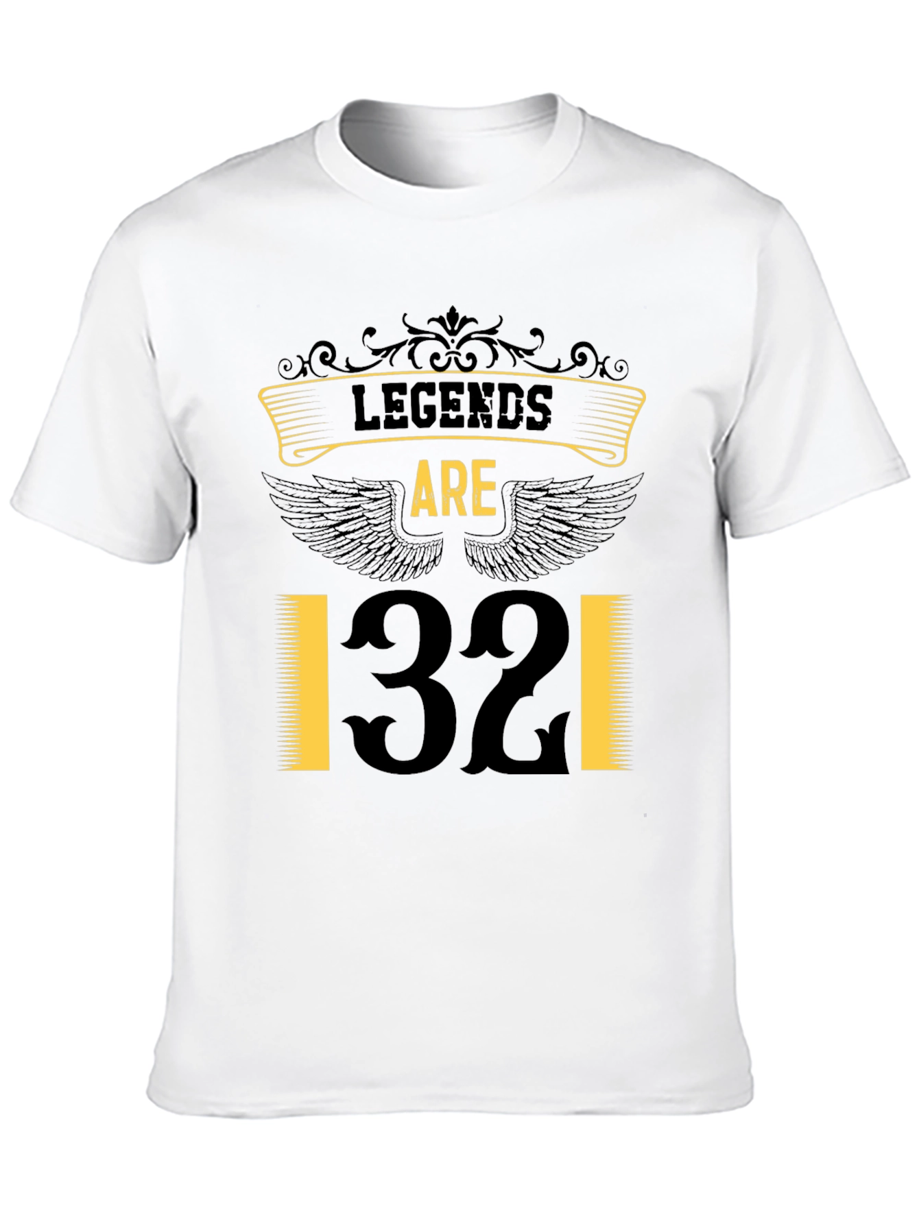 Black Legends Are 32 T-Shirt - Black view 10