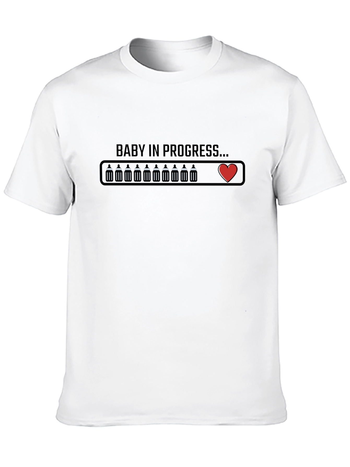 Black Baby in Progress Loading Bar T-Shirt view 10