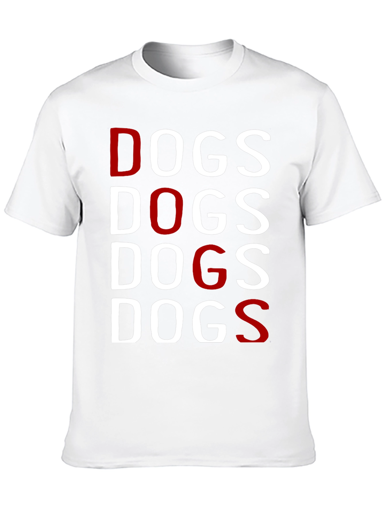 Black DOGS Graphic Tee - Black Crew Neck T-Shirt view 10