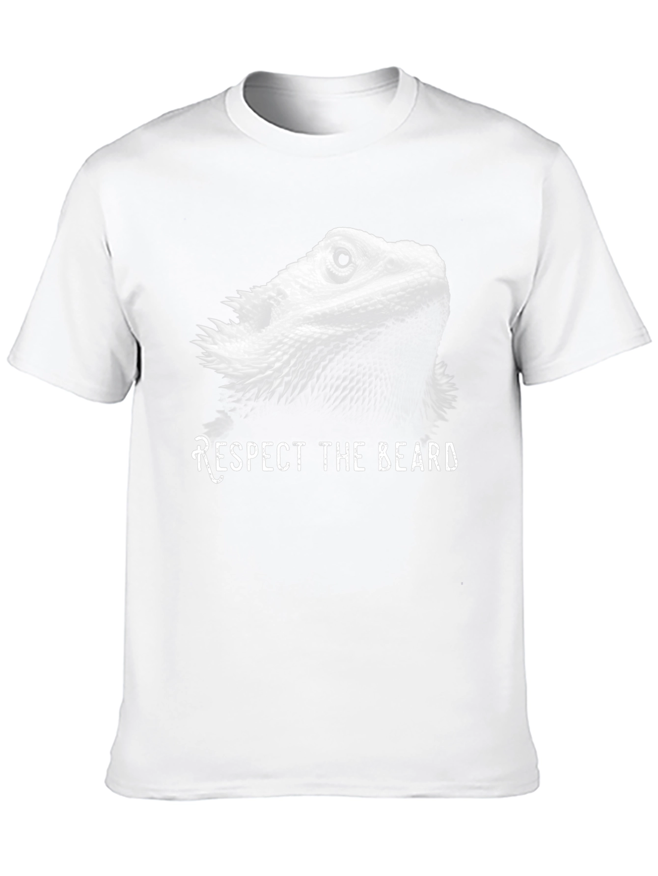 Black Respect the Beard Bearded Dragon Lizard T-Shirt view 10