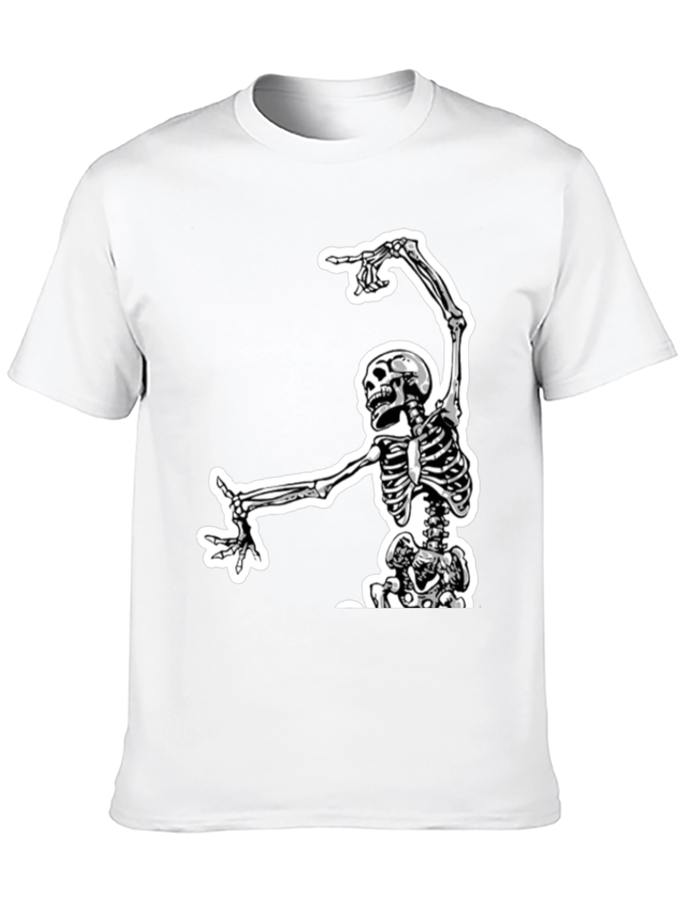 Black Skeleton Graphic Tee - Black Cotton view 10