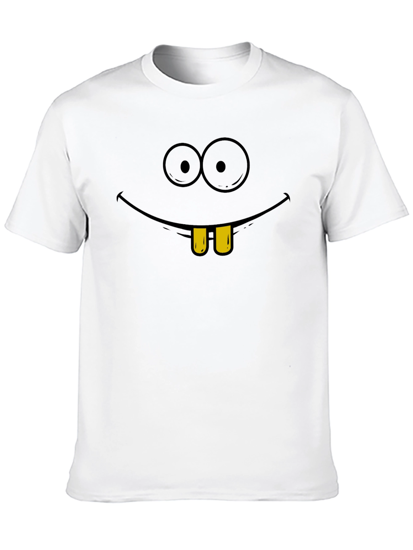 Black Funny Cartoon Face Graphic T-Shirt view 10