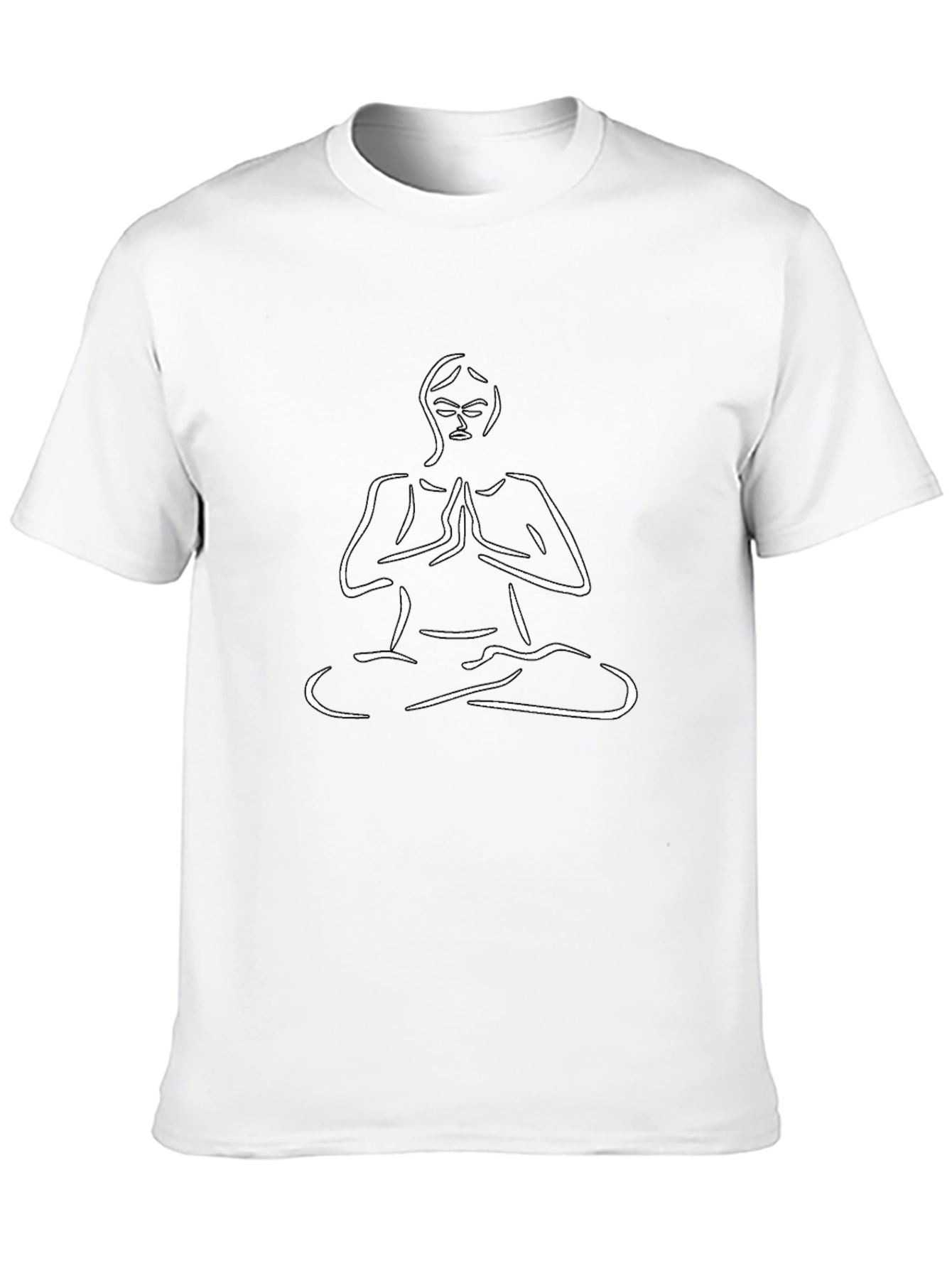 Black Yoga Pose Graphic Tee - Men's Black T-Shirt view 10