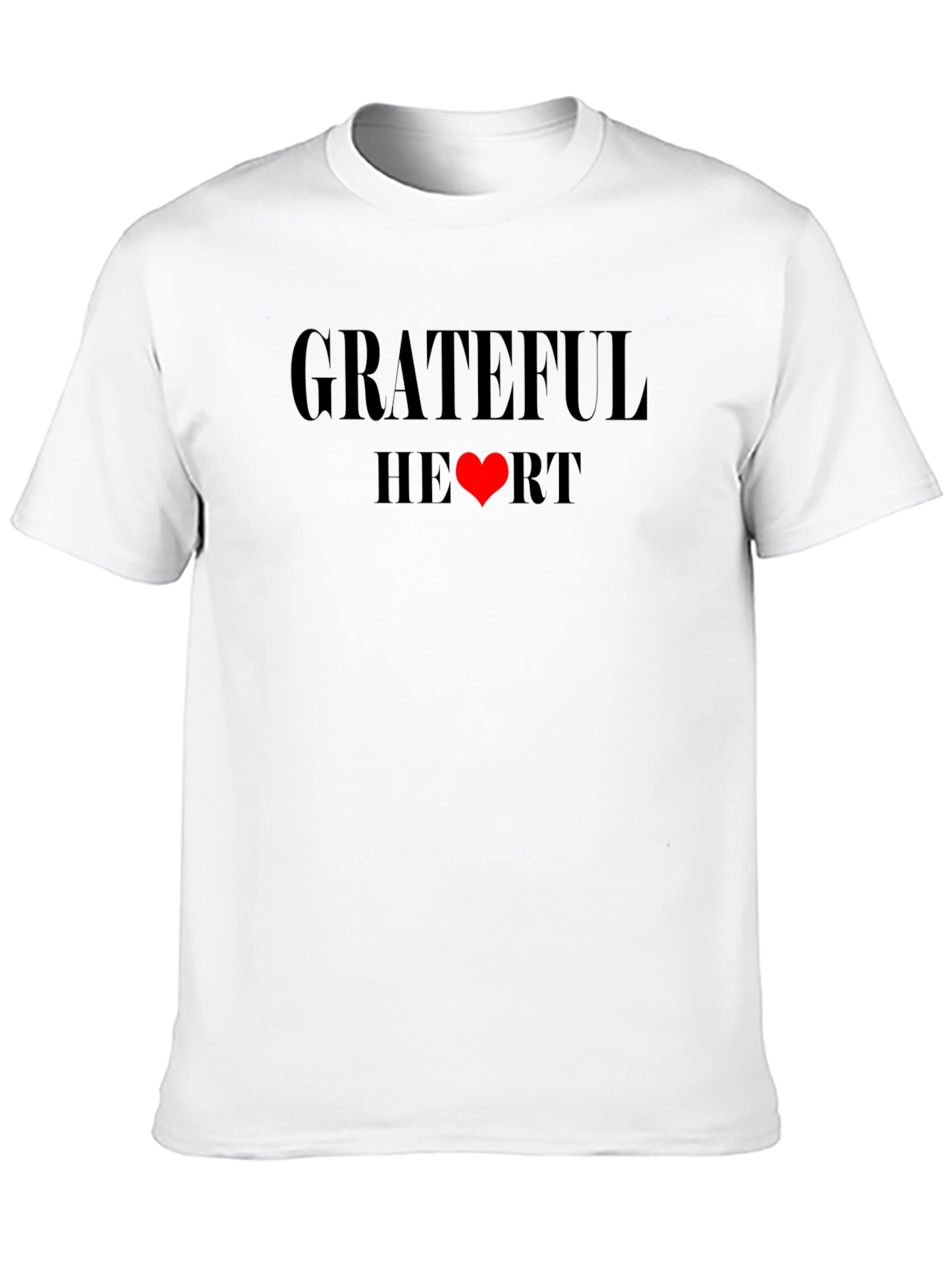 Black Grateful Heart Graphic Tee - Soft Cotton Blend view 10